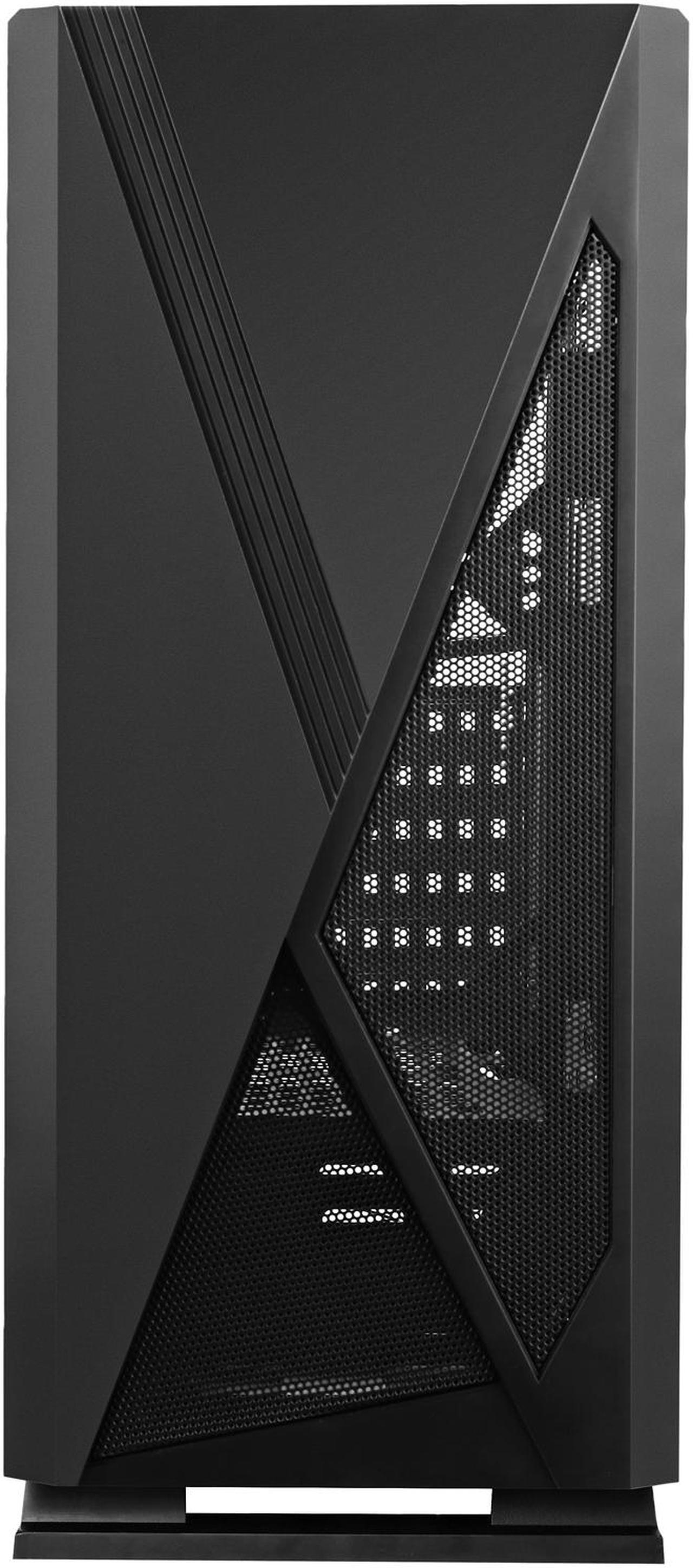 Alt view image 10 of 20 - DIYPC Rainbow-Flash-V3 Black Steel / Tempered Glass ATX Mid Tower Computer Case