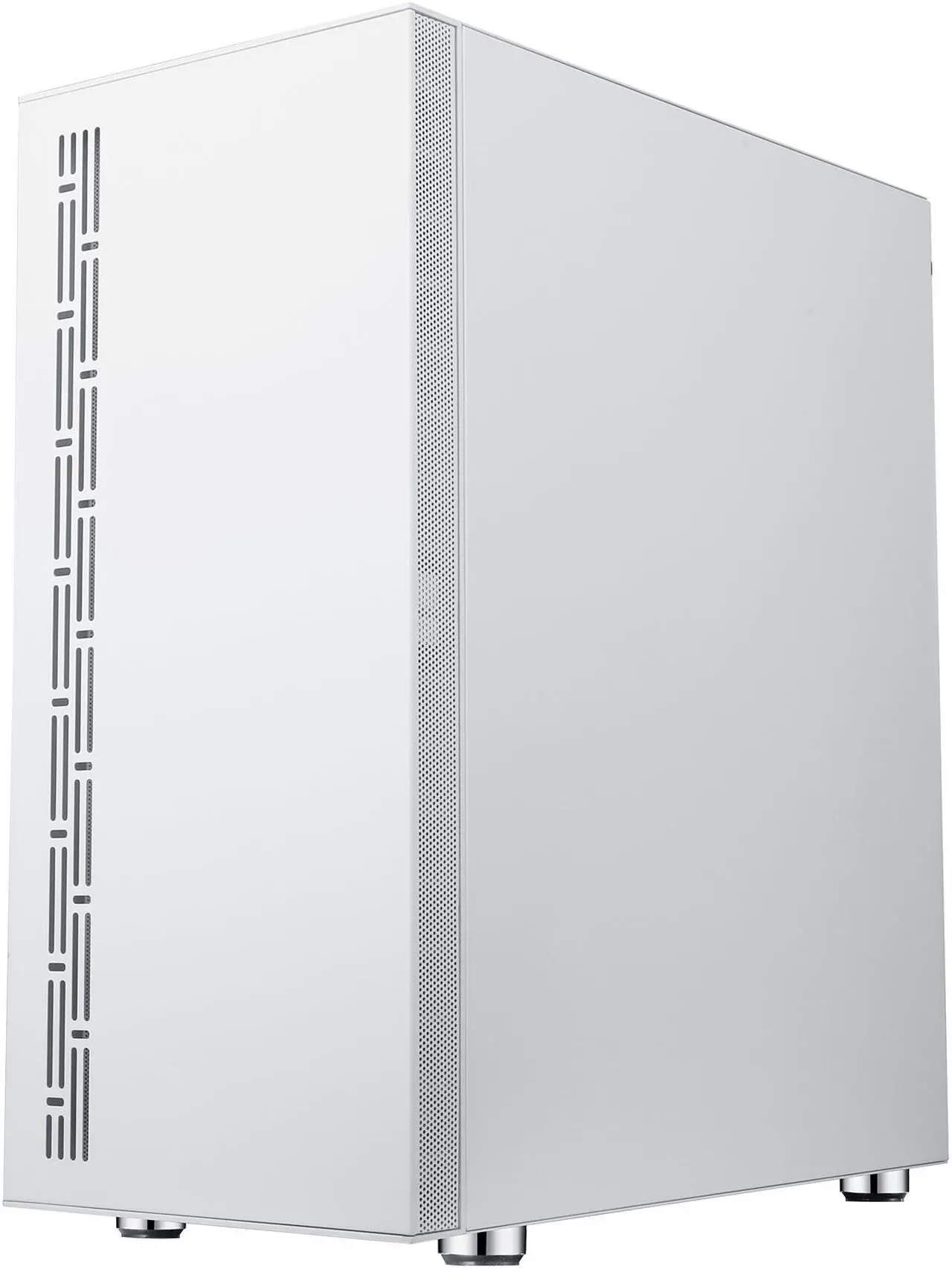 Alt view image 12 of 20 - DIYPC AVVUS-W-ARGB White Steel / Tempered Glass ATX Mid Tower Computer Case with 1 x 120mm Halo ARGB LED Fan Pre-Installed