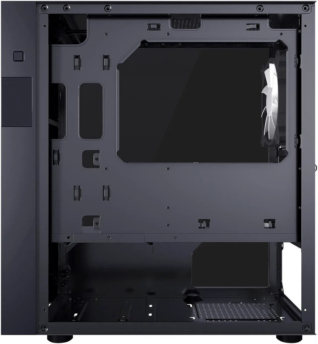 Alt view image 9 of 12 - DIYPC ARGB-Q8-BK Black USB 3.0 Steel / Tempered Glass Micro-ATX Mid Tower Computer Case, 1x 120mm ARGB Fan x Rear (Pre-Installed)