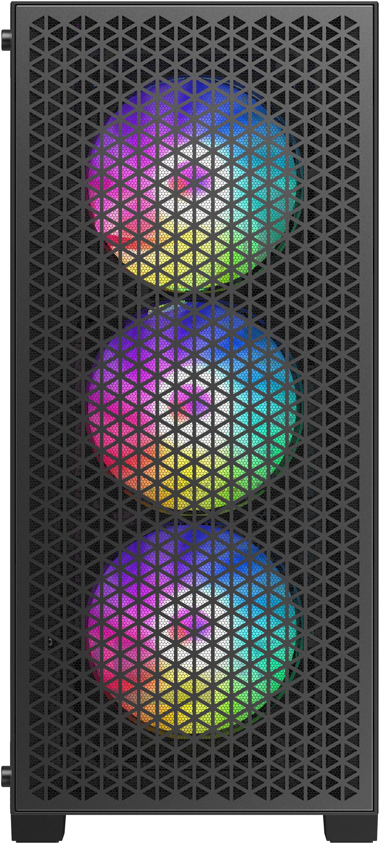Alt view image 3 of 8 - DIYPC DIY-F08-BK Black USB3.0 Tempered Glass ATX Gaming Computer Case w/ 4 x ARGB 120mm Fans (Pre-Installed)