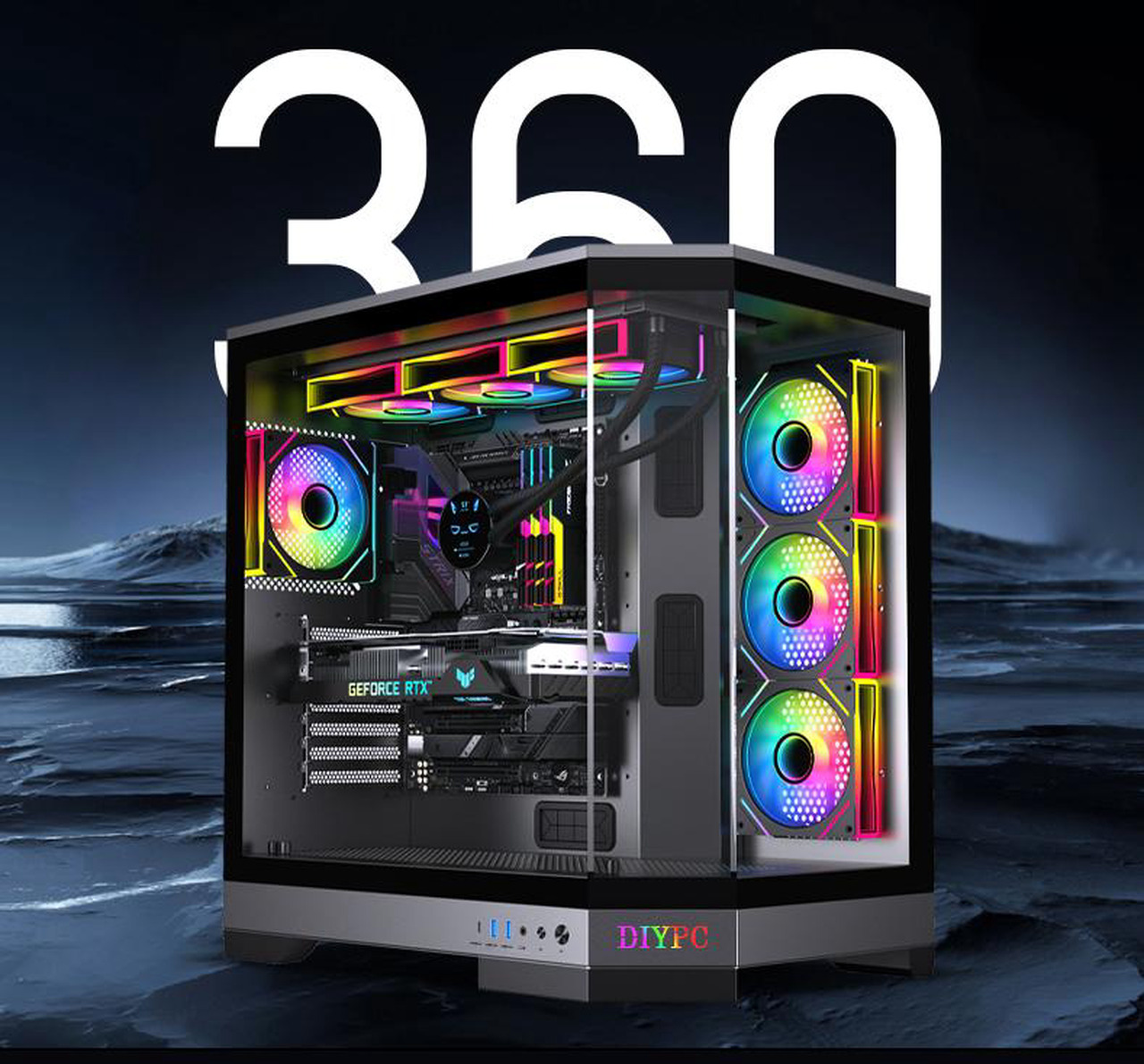 Open Box: DIYPC Vanguard-F1-BK Black Cases (Computer Cases - ATX Form) - Newegg.com - Open Box condition - Image 15