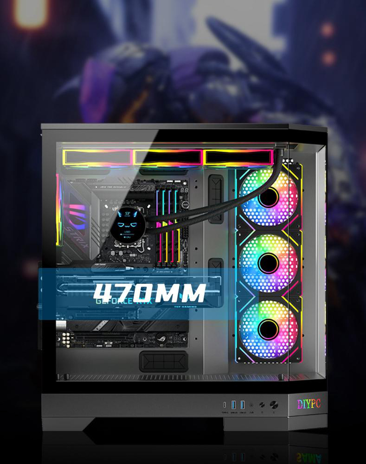Open Box: DIYPC Vanguard-F1-BK Black Cases (Computer Cases - ATX Form) - Newegg.com - Open Box condition - Image 16