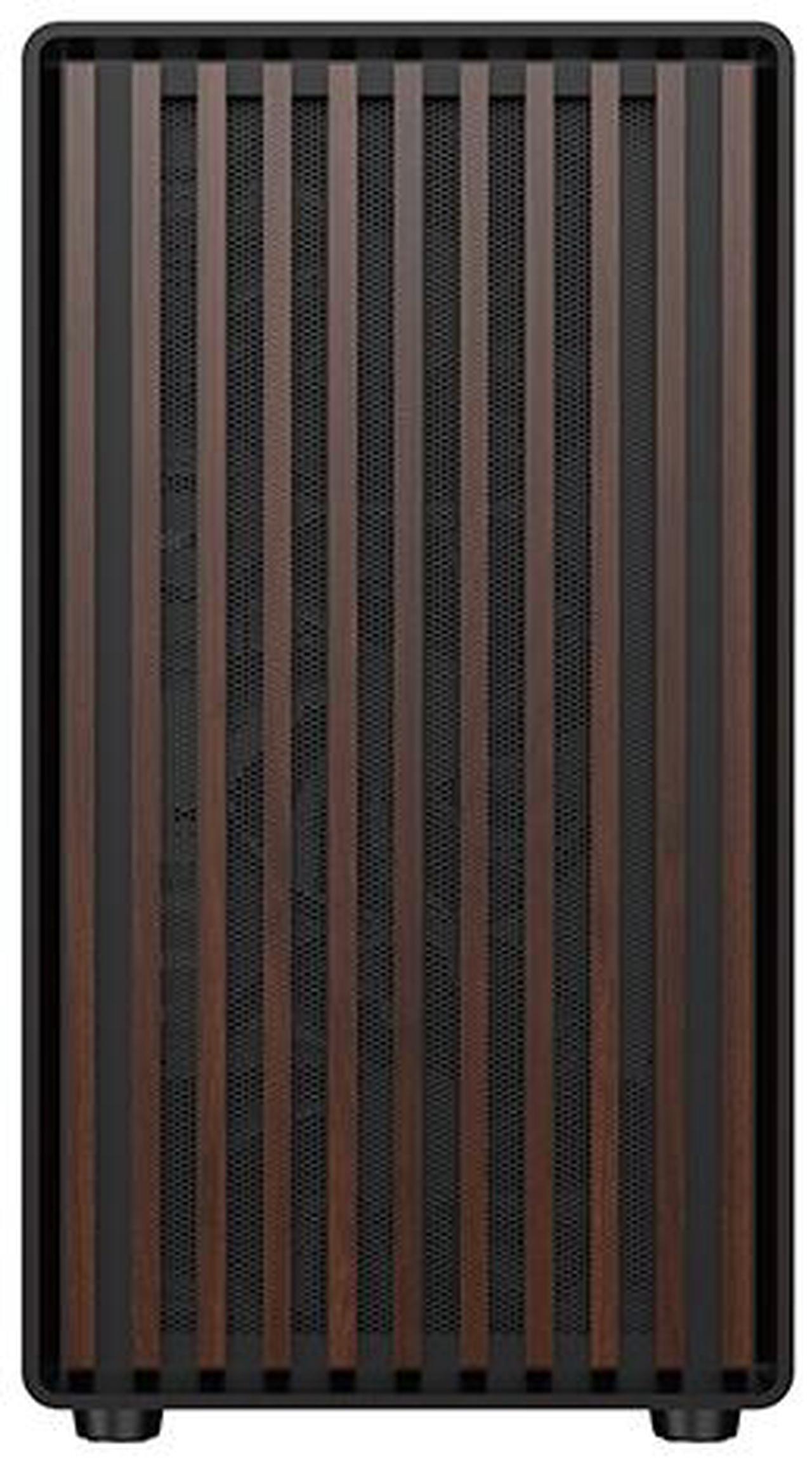 Alt view image 10 of 15 - DIYPC DIY-mATX06-Wood Black USB3.0 /Type C Micro ATX Mid Tower Gaming Computer Case w/ Tempered Glass Side Panel and Walnut Wood Front Panel / 4 x PWM Fans Pre-Installed