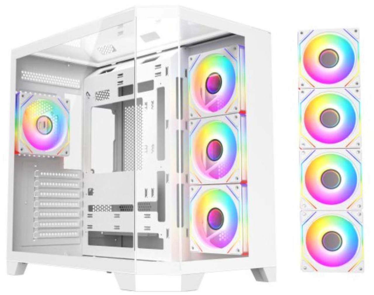 Open Box: DIYPC ARGB-N8-W White Case (Computer Cases - ATX Form) - Newegg.ca - Open Box condition - Image 9