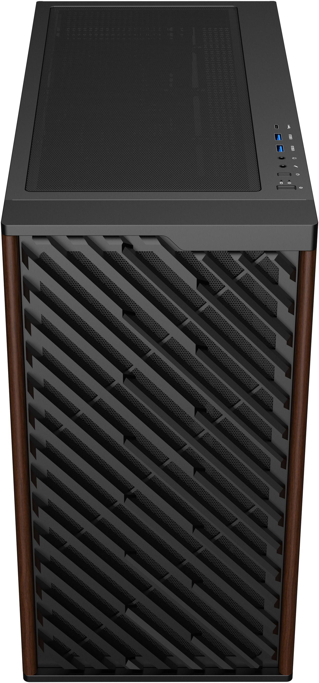 Open Box: DIYPC DIY-ATX28-Wood Black USB3.0 /Type C ATX Mid Tower Gaming Computer Case w/ Tempered Glass Side Panel and Walnut Wood Front Panel - Newegg.com - Open Box condition - Image 27