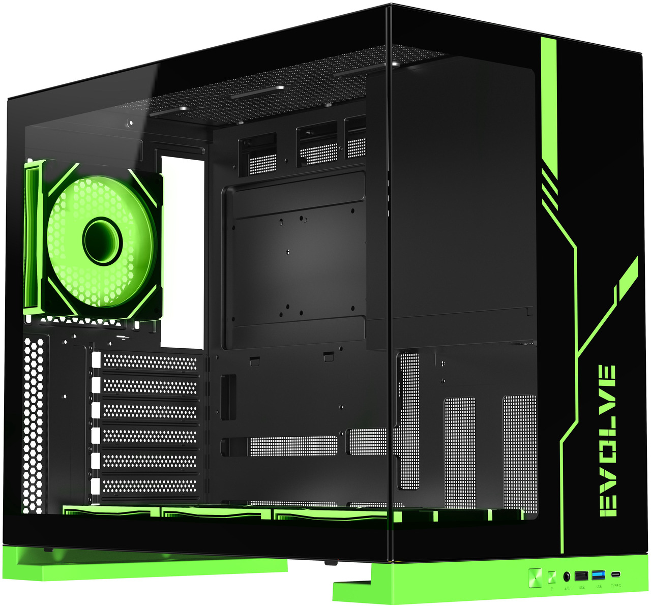 Open Box: DIYPC IDX8-BK-ARGB Black USB3.0/ Type C Tempered Glass ATX Gaming Computer Case w/ Dual Tempered Glass Panel and 4 x ARGB PWM Fans (Pre-Installed) - Newegg.com - Open Box condition - Image 27