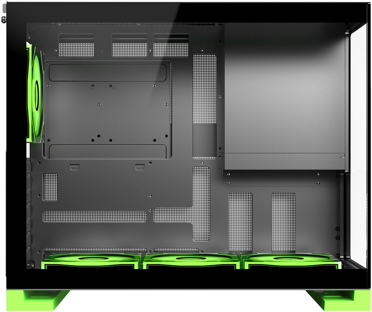 Open Box: DIYPC IDX8-BK-ARGB Black USB3.0/ Type C Tempered Glass ATX Gaming Computer Case w/ Dual Tempered Glass Panel and 4 x ARGB PWM Fans (Pre-Installed) - Newegg.com - Open Box condition - Image 31