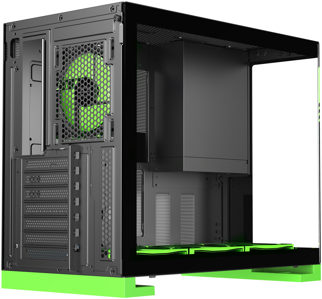 Open Box: DIYPC IDX8-BK-ARGB Black USB3.0/ Type C Tempered Glass ATX Gaming Computer Case w/ Dual Tempered Glass Panel and 4 x ARGB PWM Fans (Pre-Installed) - Newegg.com - Open Box condition - Image 32
