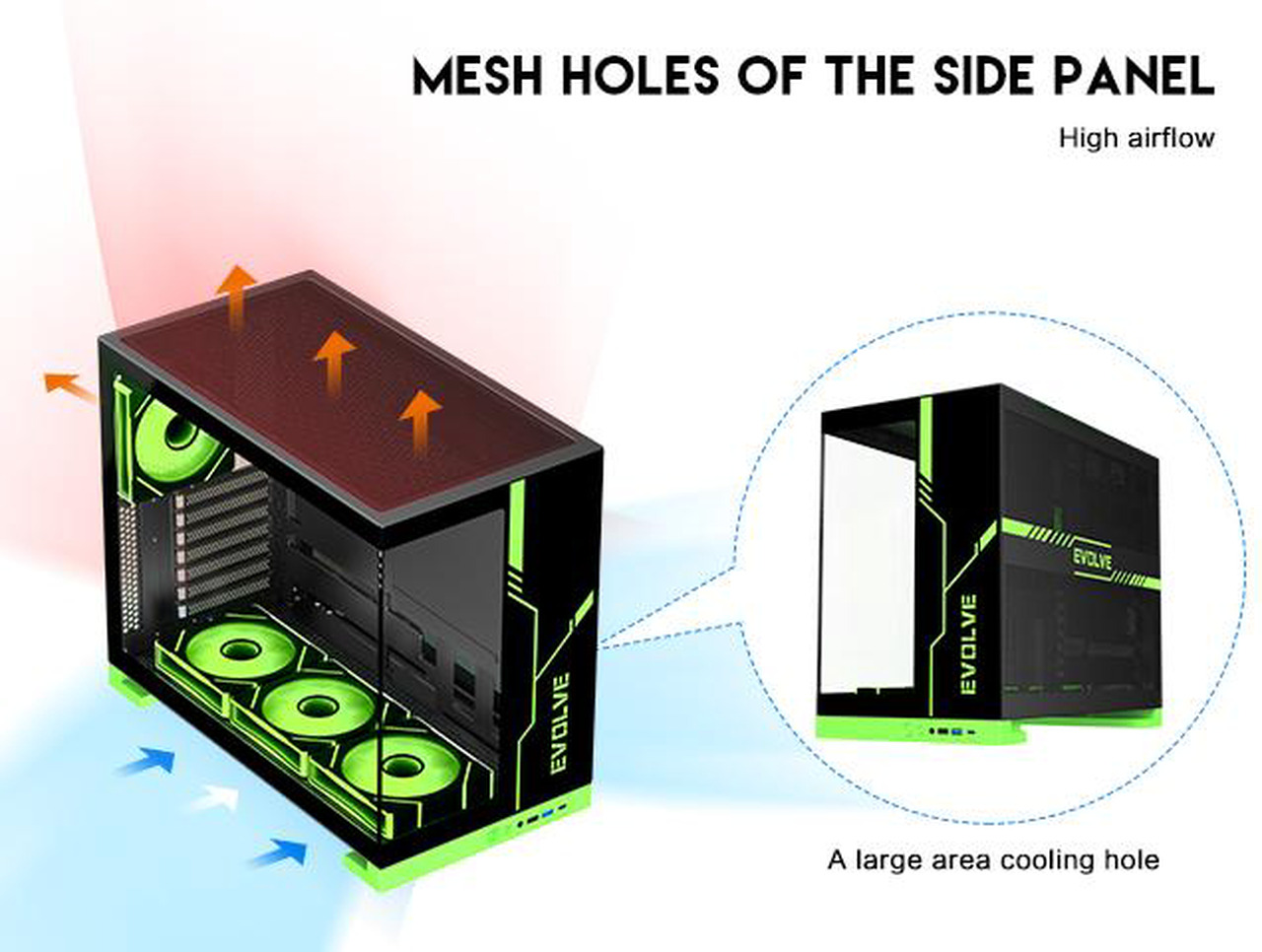 Open Box: DIYPC IDX8-BK-ARGB Black USB3.0/ Type C Tempered Glass ATX Gaming Computer Case w/ Dual Tempered Glass Panel and 4 x ARGB PWM Fans (Pre-Installed) - Newegg.com - Open Box condition - Image 26