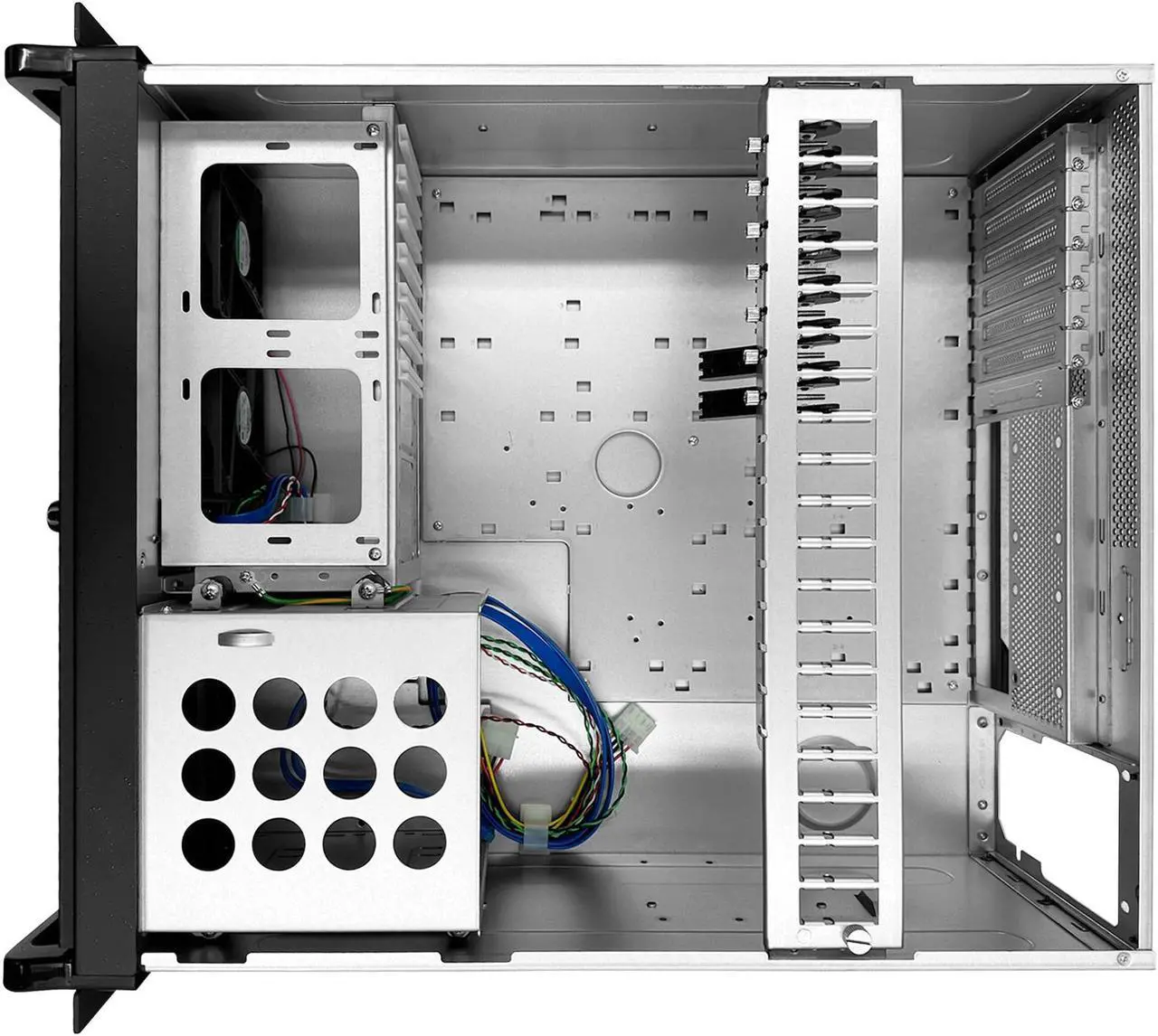 Alt view image 5 of 5 - RMC-4S Rackmount Chassis, 4U with Fan, Aluminum Door, Full Height 7 Slot Rear Panel, USB 3.0, W/O PSU, Black Color