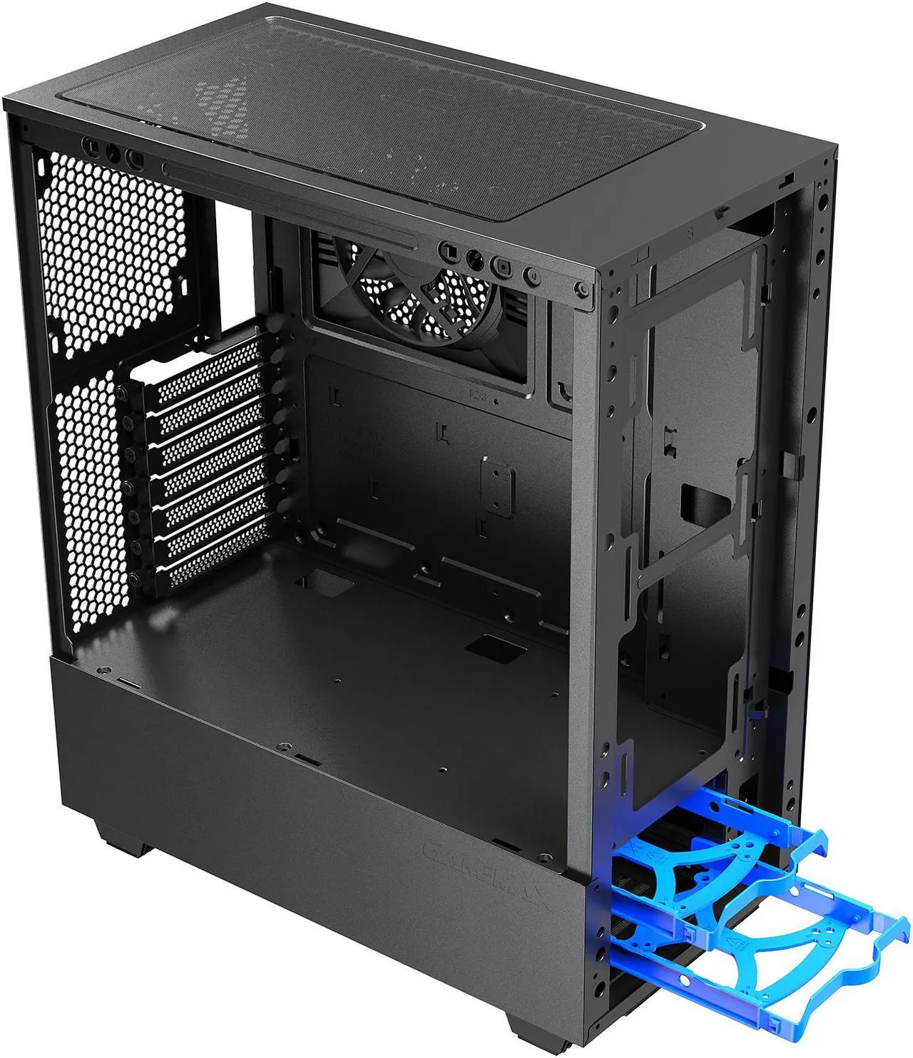 Alt view image 7 of 17 - GAMEMAX Contac COC BG Black / Grey Steel / Tempered Glass ATX Mid Tower Computer Case