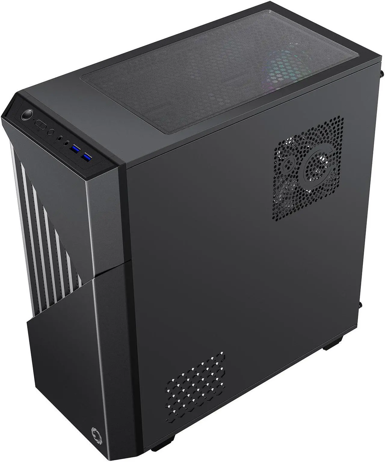 Alt view image 8 of 17 - GAMEMAX Contac COC BG Black / Grey Steel / Tempered Glass ATX Mid Tower Computer Case
