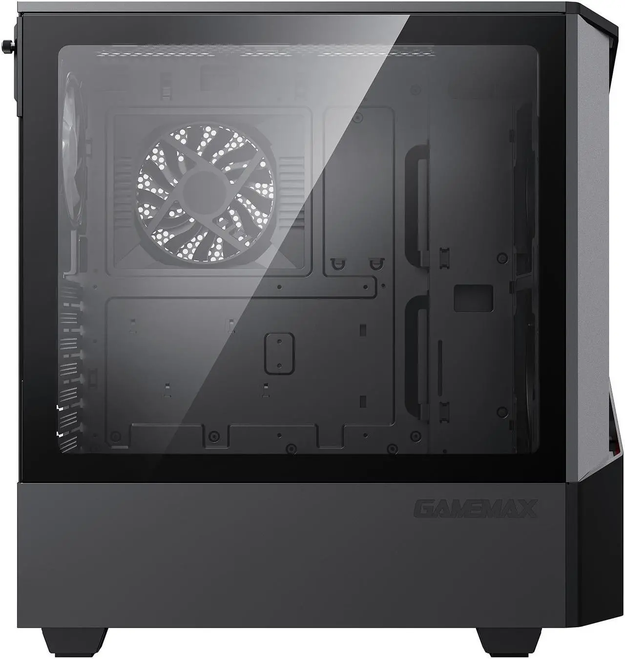 Alt view image 10 of 17 - GAMEMAX Contac COC BG Black / Grey Steel / Tempered Glass ATX Mid Tower Computer Case