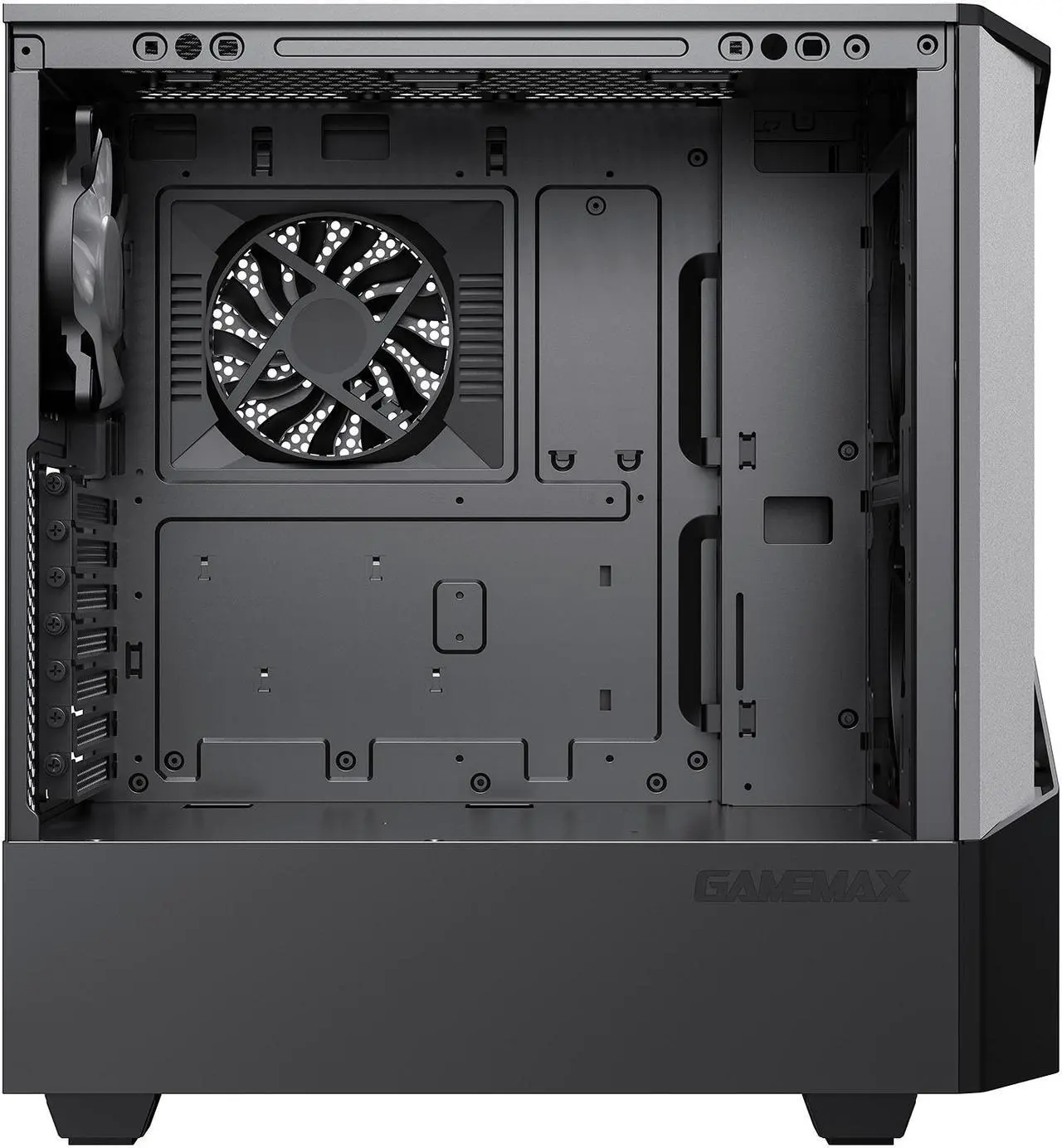 Alt view image 11 of 17 - GAMEMAX Contac COC BG Black / Grey Steel / Tempered Glass ATX Mid Tower Computer Case