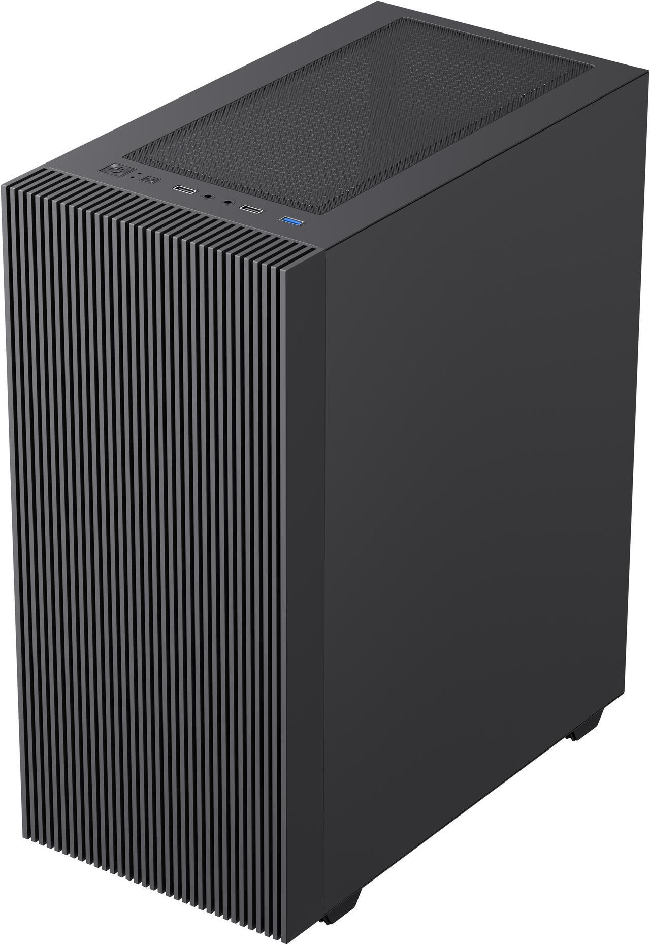 Alt view image 5 of 14 - Gamemax Edge Black USB3.0 Tempered Glass Micro ATX Gaming Computer Case w/Tempered Glass Panel and 1 x ARGB LED Fan x Rear (Pre-Installed