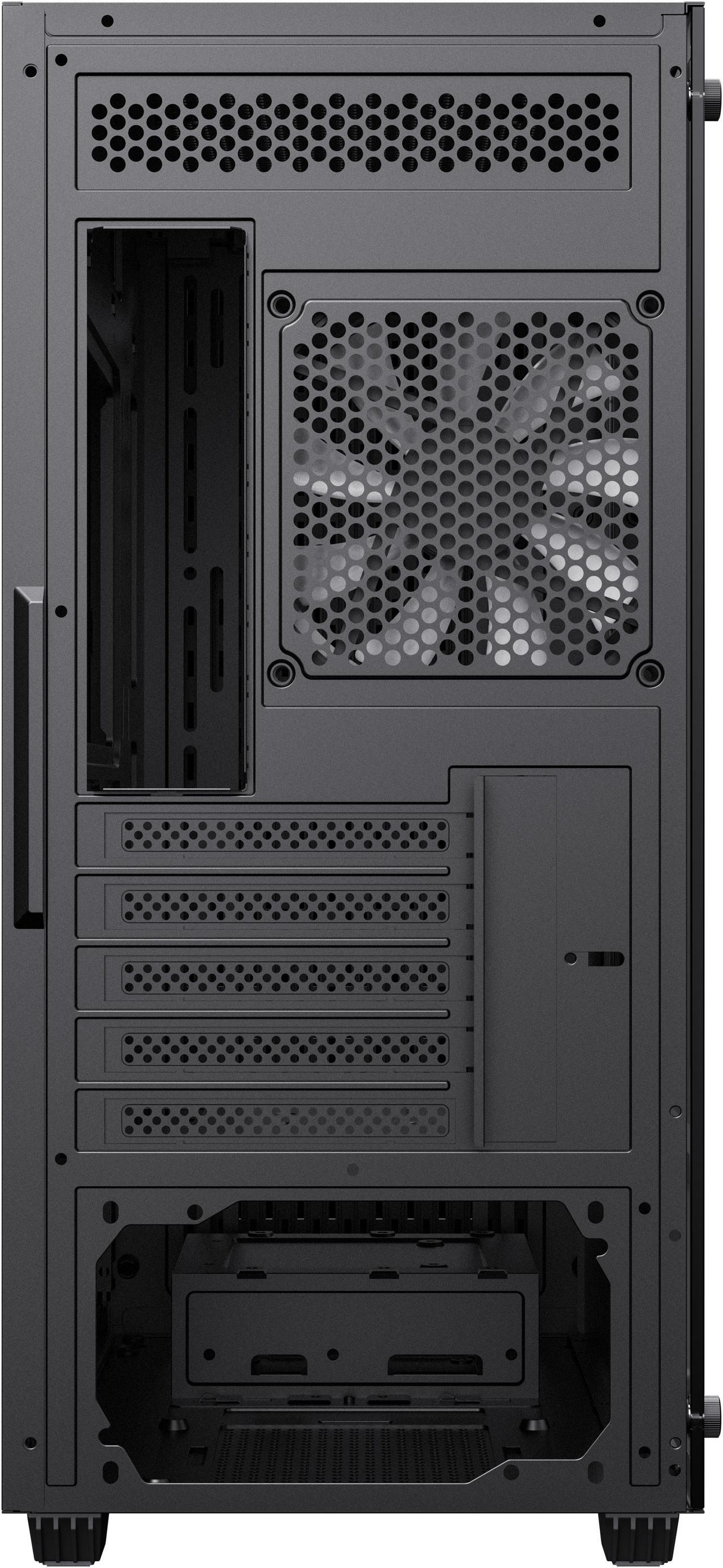Alt view image 10 of 14 - Gamemax Edge Black USB3.0 Tempered Glass Micro ATX Gaming Computer Case w/Tempered Glass Panel and 1 x ARGB LED Fan x Rear (Pre-Installed