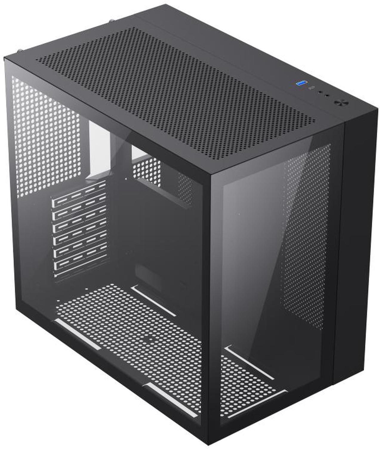Alt view image 12 of 14 - Gamemax Infinity BK Black USB3.0 /Type C Tempered Glass ATX Mid Tower Gaming Computer Case w/ Dual Tempered Glass Panels (Fans Not Included)