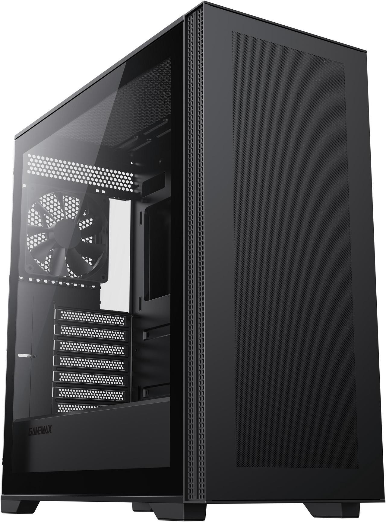 Main image of GAMEMAX Quest Black E-ATX PC Gaming Case-Pre-Installed 1X 120mm Black Fan-Micro ATX / ATX / ITX / E-ATX