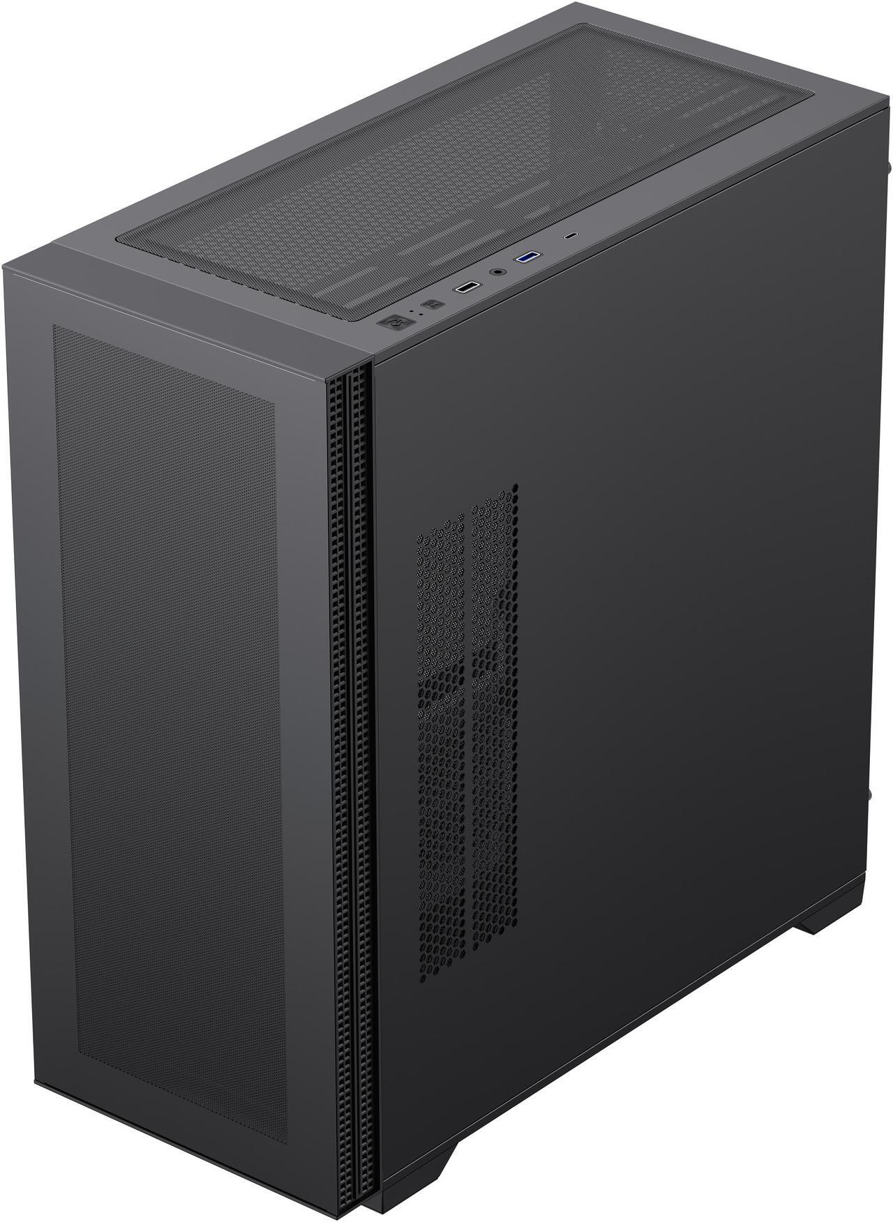 Alt view image 5 of 13 - GAMEMAX Quest Black E-ATX PC Gaming Case-Pre-Installed 1X 120mm Black Fan-Micro ATX / ATX / ITX / E-ATX