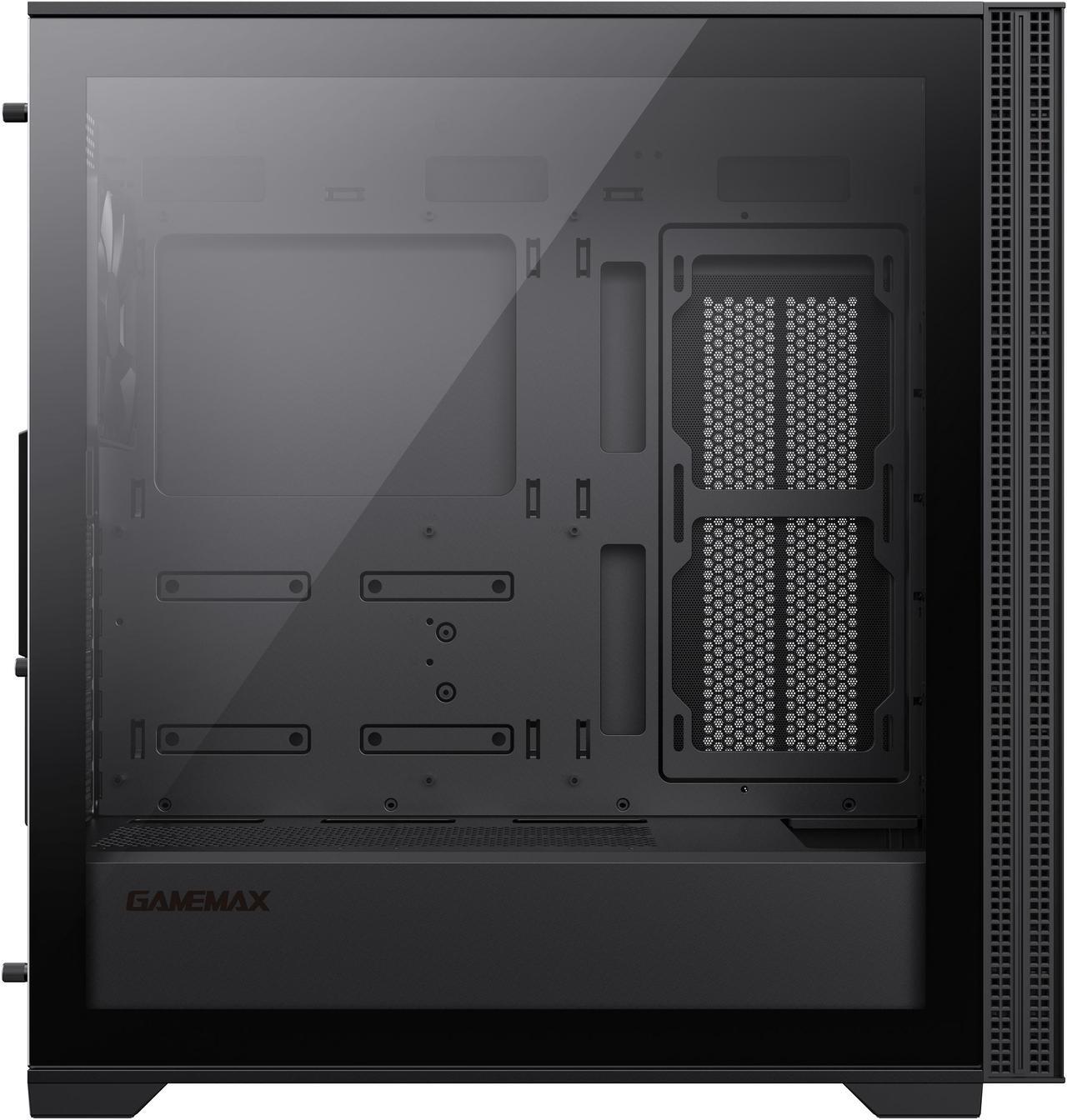 Alt view image 6 of 13 - GAMEMAX Quest Black E-ATX PC Gaming Case-Pre-Installed 1X 120mm Black Fan-Micro ATX / ATX / ITX / E-ATX