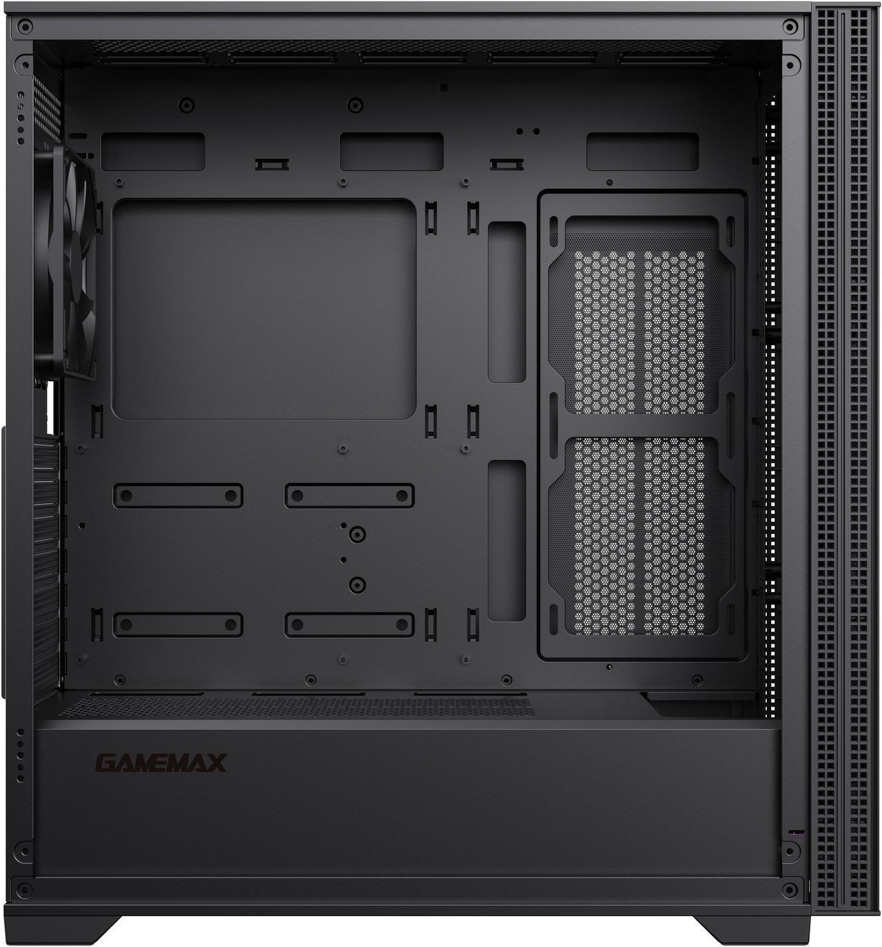 Alt view image 7 of 13 - GAMEMAX Quest Black E-ATX PC Gaming Case-Pre-Installed 1X 120mm Black Fan-Micro ATX / ATX / ITX / E-ATX