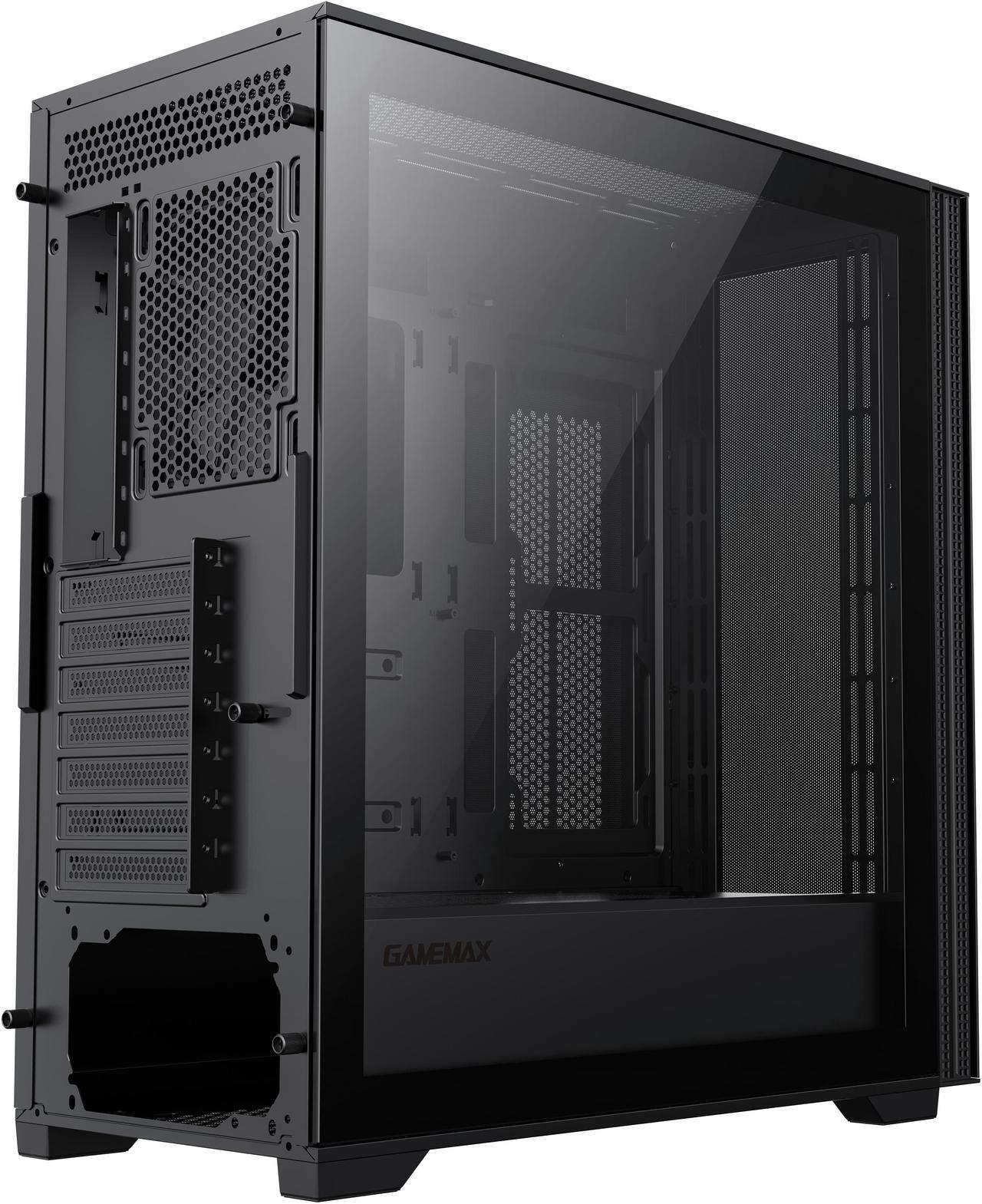 Alt view image 8 of 13 - GAMEMAX Quest Black E-ATX PC Gaming Case-Pre-Installed 1X 120mm Black Fan-Micro ATX / ATX / ITX / E-ATX