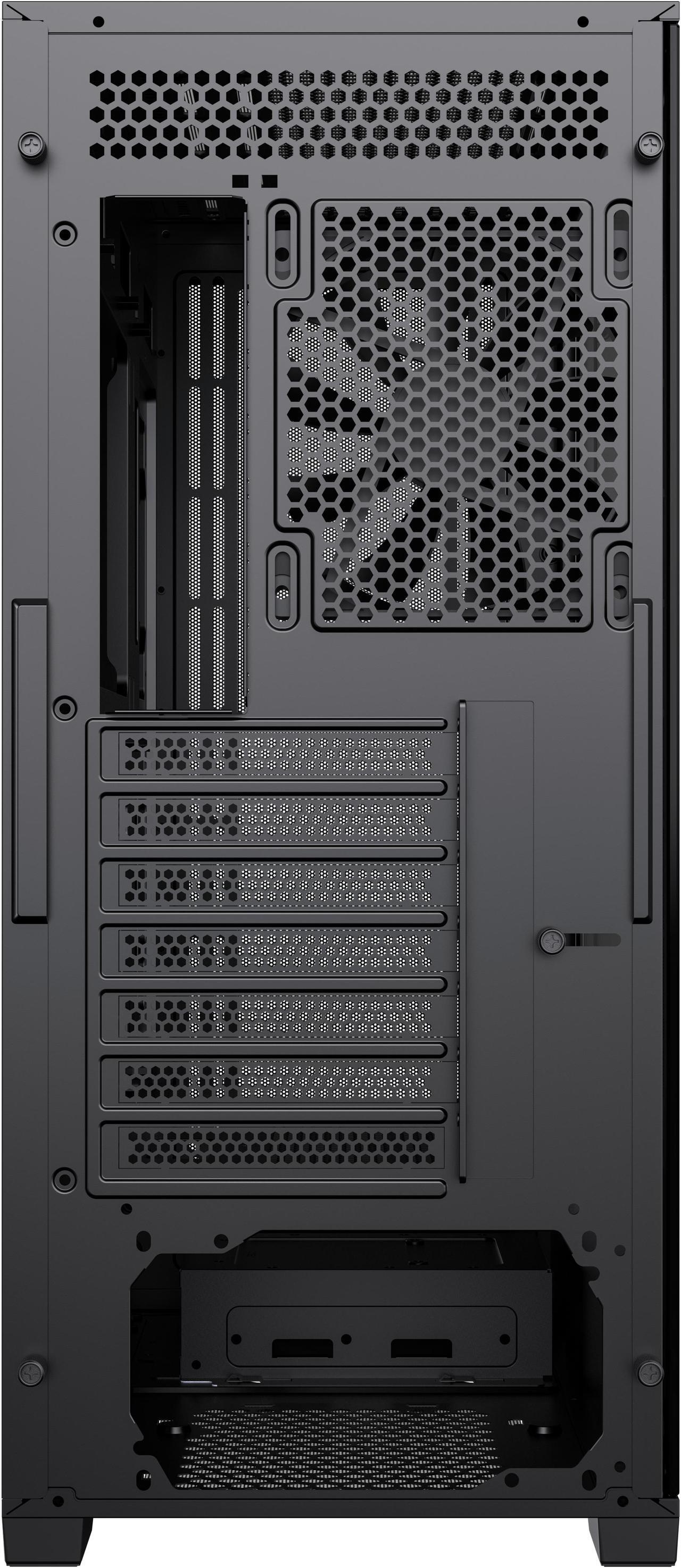 Alt view image 9 of 13 - GAMEMAX Quest Black E-ATX PC Gaming Case-Pre-Installed 1X 120mm Black Fan-Micro ATX / ATX / ITX / E-ATX