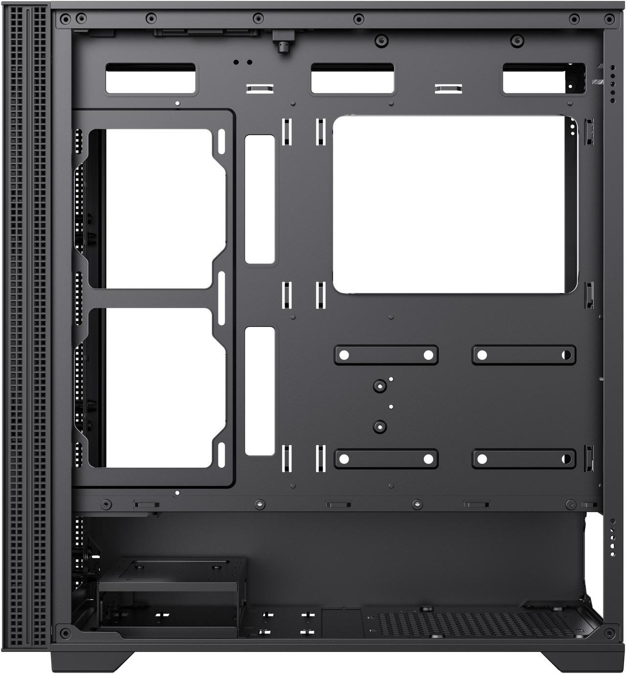Alt view image 11 of 13 - GAMEMAX Quest Black E-ATX PC Gaming Case-Pre-Installed 1X 120mm Black Fan-Micro ATX / ATX / ITX / E-ATX