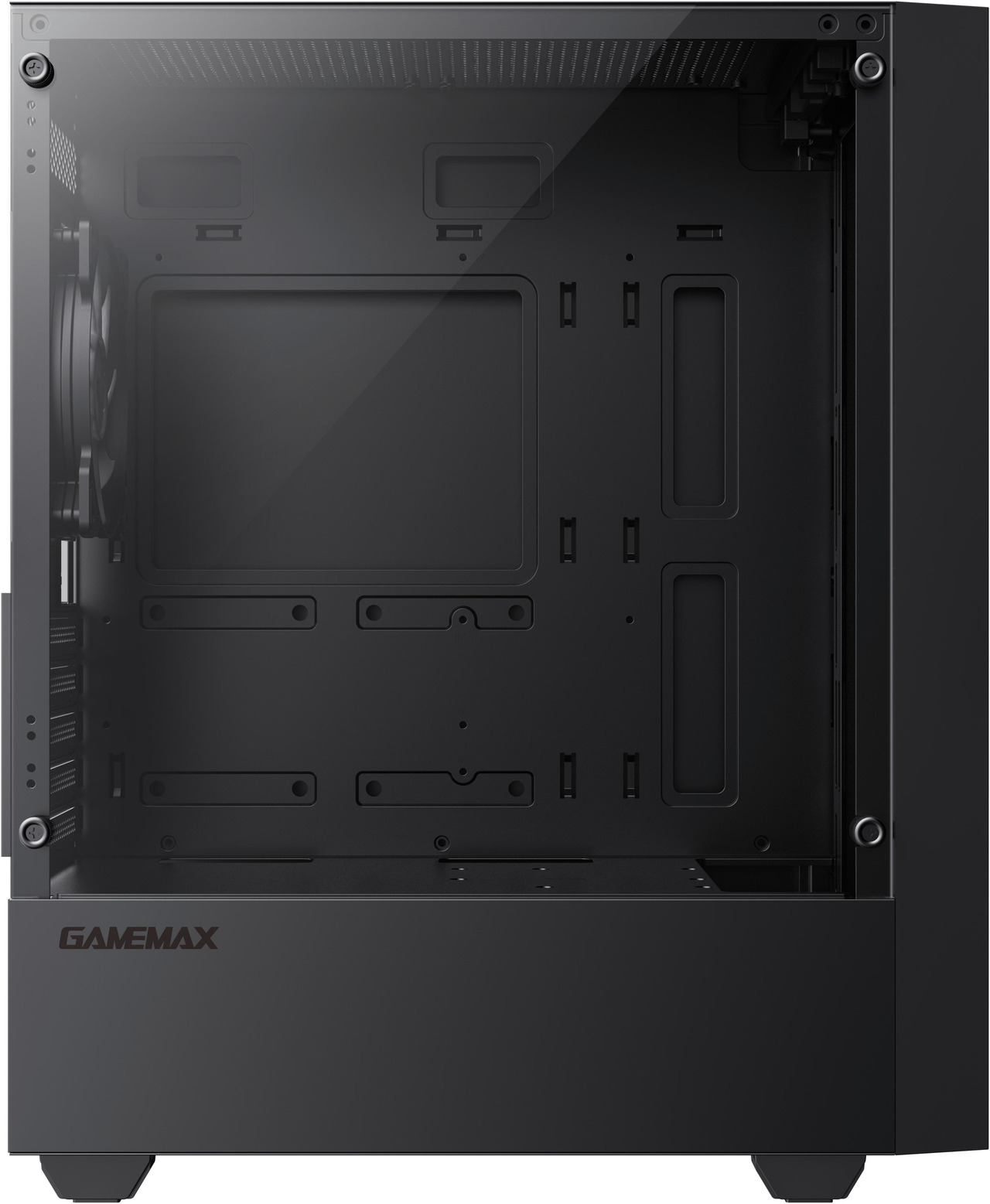 Open Box: GAMEMAX Storm WH Black Micro-ATX Gaming Case-Pre-installed 1x ...