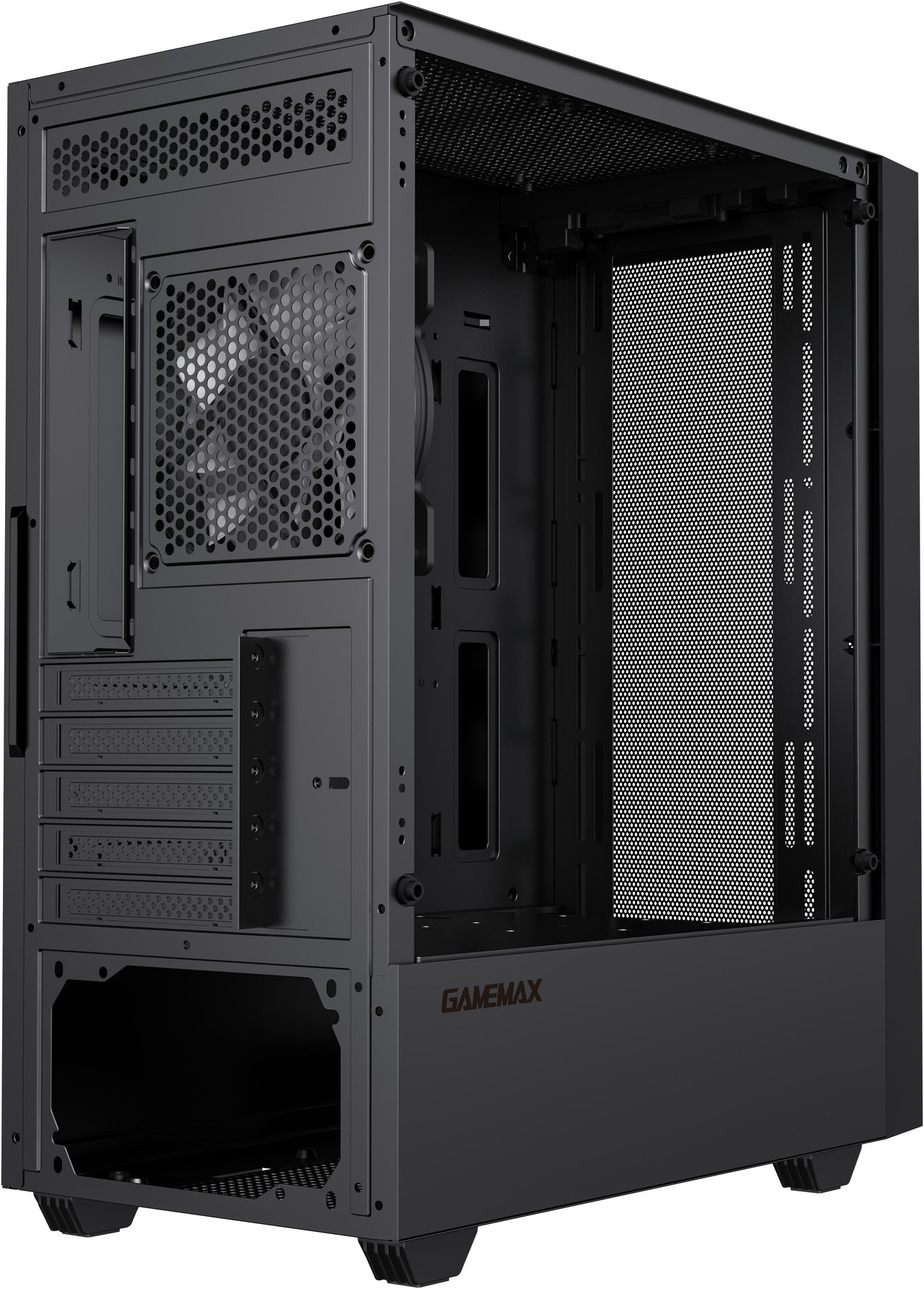 Open Box: GAMEMAX Storm WH Black Micro-ATX Gaming Case-Pre-installed 1x ...
