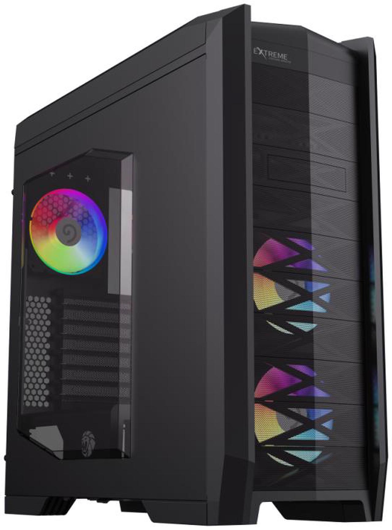 Main image of GAMEMAX Dragon knight 2 Black USB3.0/Type C ATX Gaming Full Tower Computer Case w/5 x ARGB Fans (Pre-Installed). Support 4090 GPU and 360mm AIO