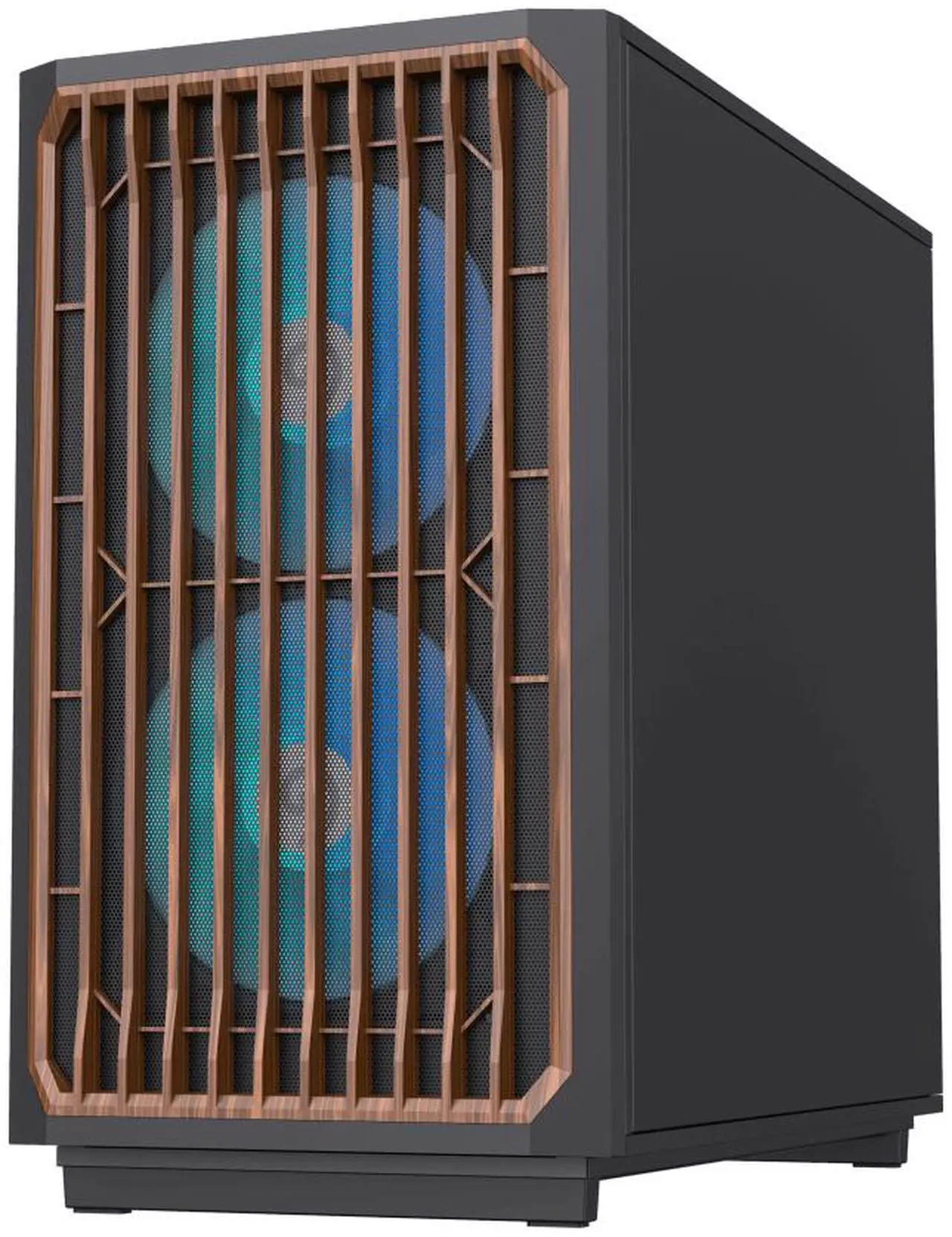 Alt view image 4 of 13 - GAMEMAX F35 BW Black USB3.0 /Type C Micro-ATX Gaming PC Tempered Glass Computer Case, Pre-installed 3x ARGB Fan