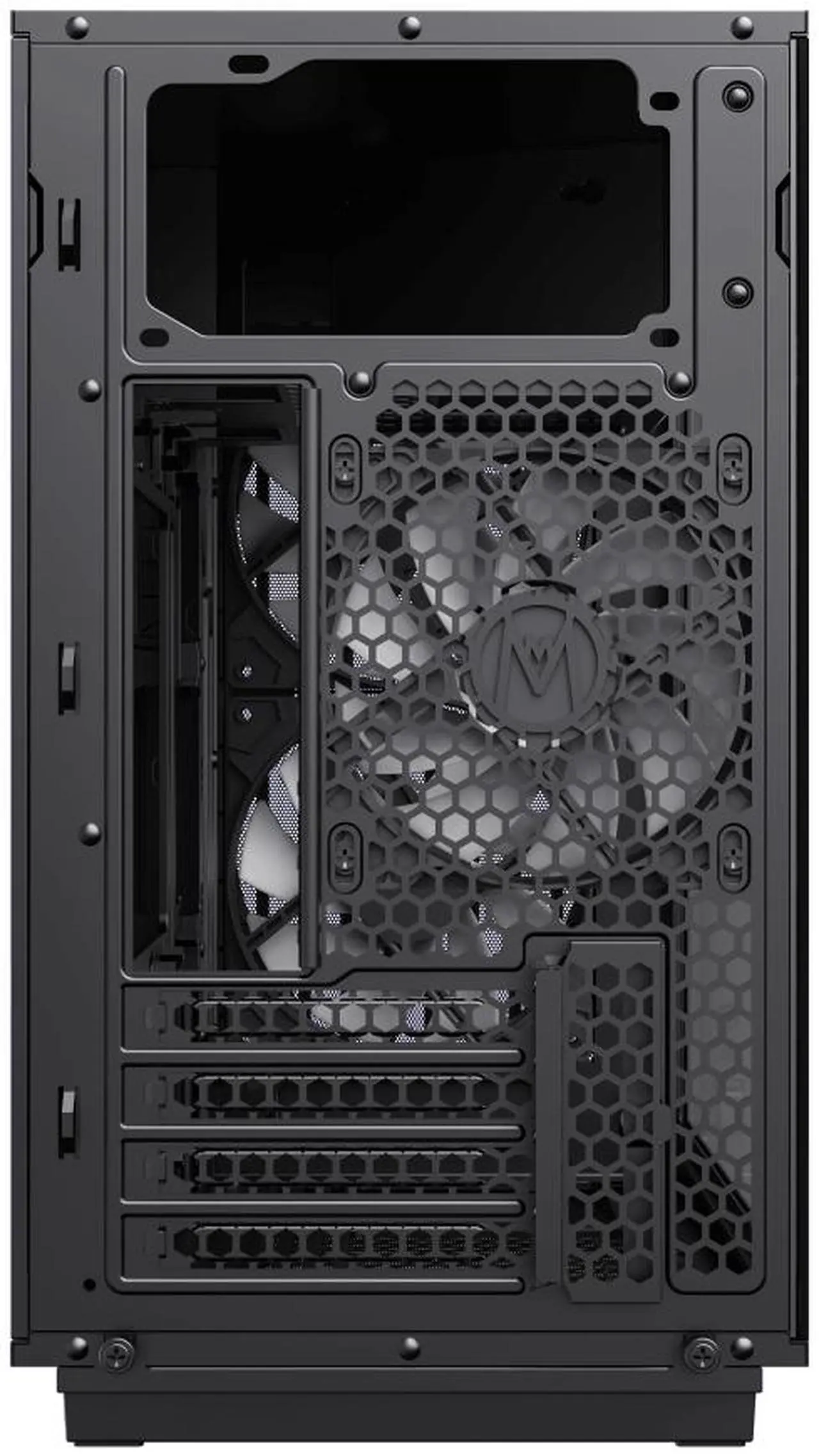 Alt view image 10 of 13 - GAMEMAX F35 BW Black USB3.0 /Type C Micro-ATX Gaming PC Tempered Glass Computer Case, Pre-installed 3x ARGB Fan