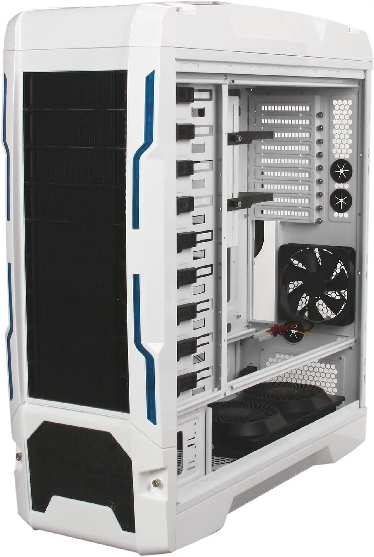 Alt view image 8 of 11 - AZZA Genesis 9000 CSAZ-9000W White 0.8mm SECC ATX Full Tower Computer Case