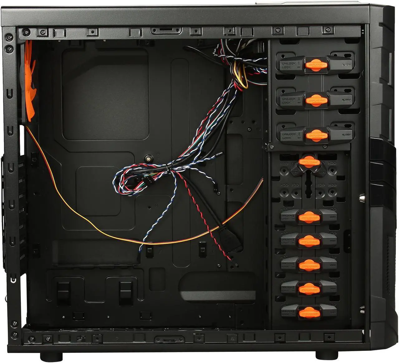 Alt view image 6 of 10 - COUGAR Volant Black Steel ATX Mid Tower Computer Case