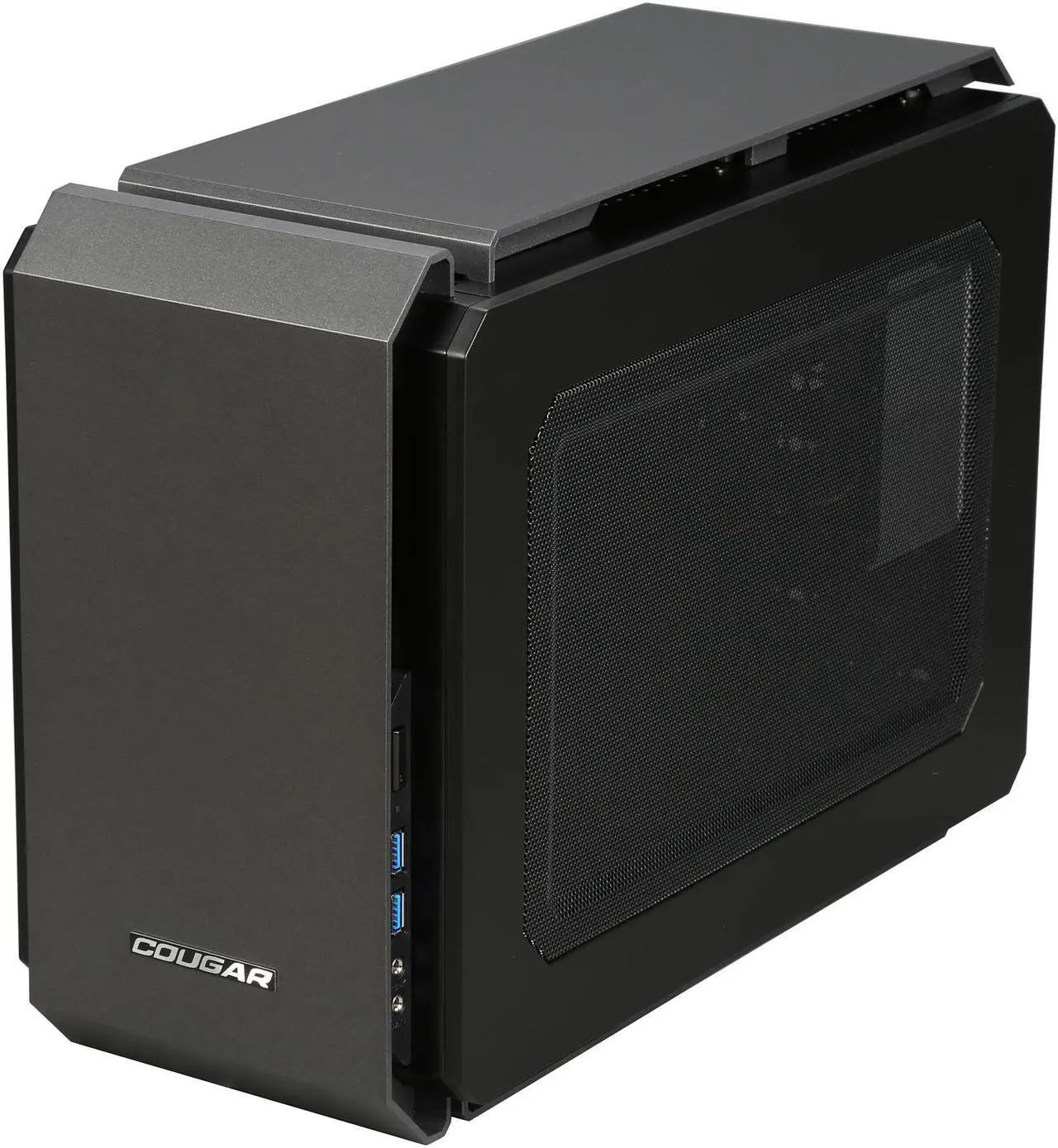 Alt view image 3 of 11 - COUGAR QBX Black Steel Mini-ITX Ultra-Compact Pro Gaming Case