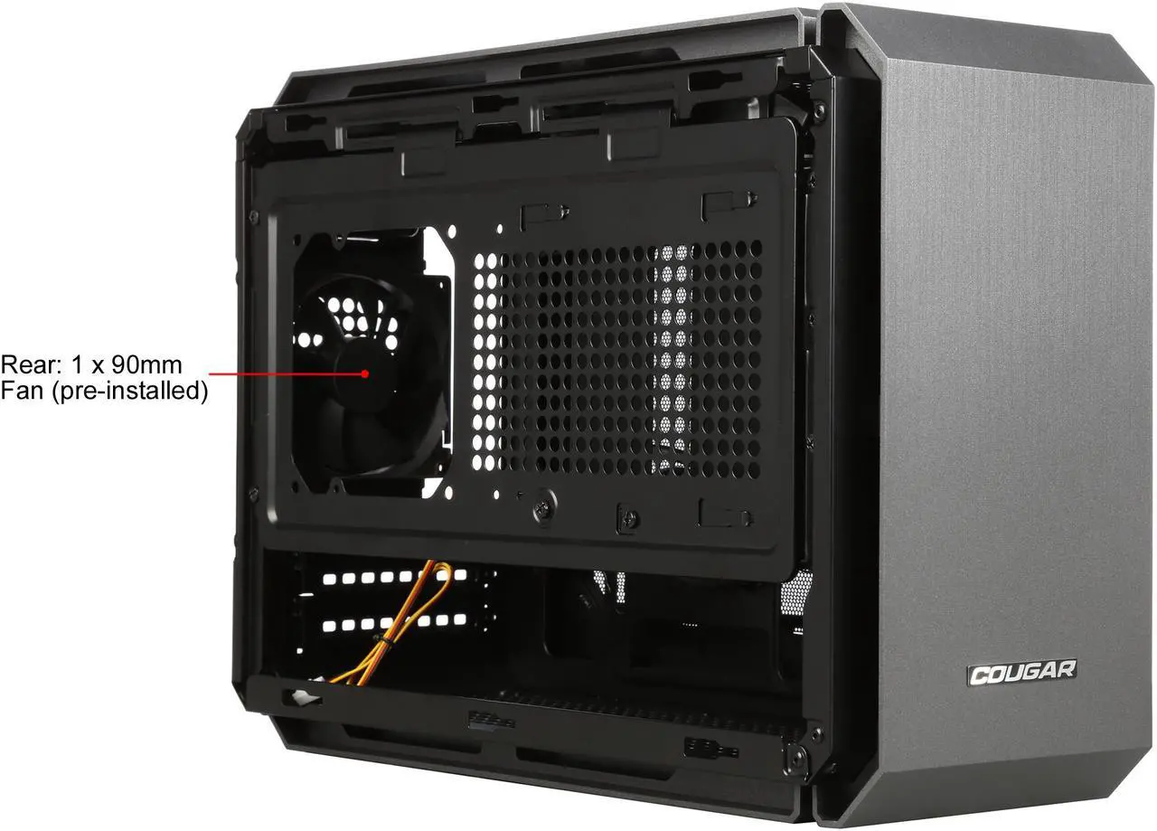 Alt view image 9 of 11 - COUGAR QBX Black Steel Mini-ITX Ultra-Compact Pro Gaming Case