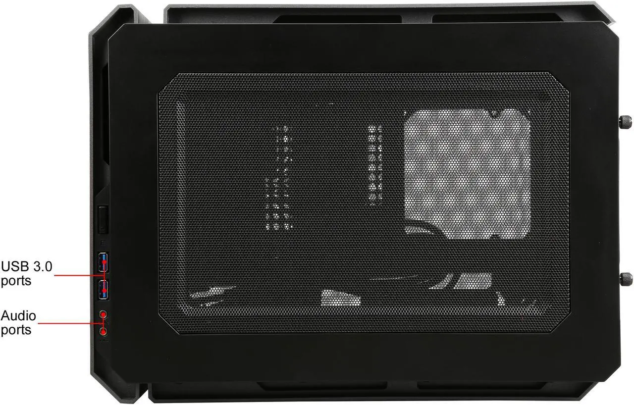 Alt view image 5 of 11 - COUGAR QBX Black Steel Mini-ITX Ultra-Compact Pro Gaming Case