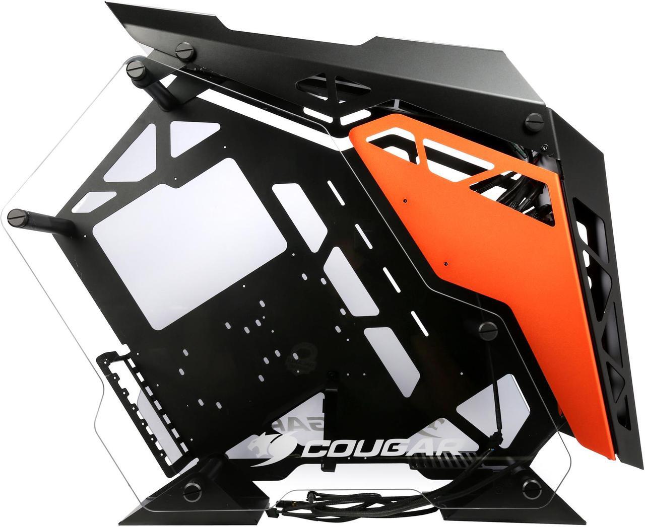 Alt view image 4 of 8 - COUGAR Conquer Aluminum Alloy ATX Mid Tower Aluminum Frame Tempered Glass Gaming Case with LED Fan