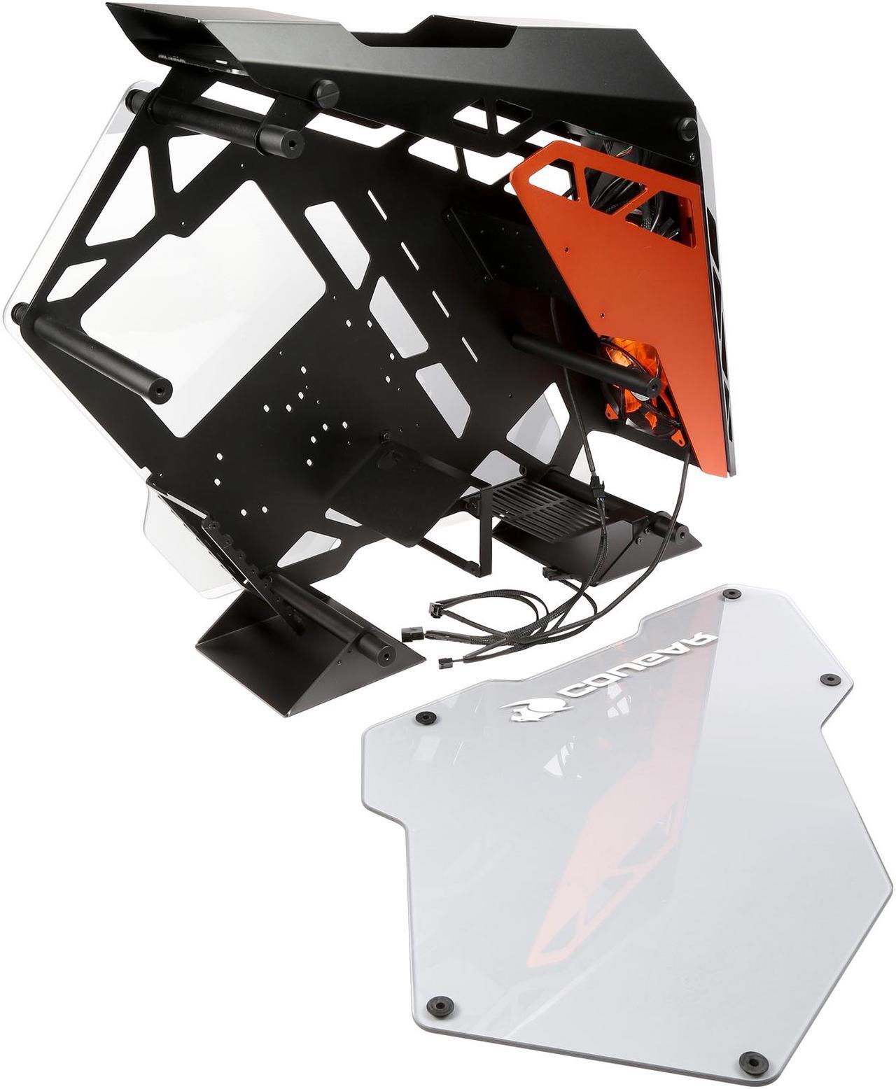 Alt view image 5 of 8 - COUGAR Conquer Aluminum Alloy ATX Mid Tower Aluminum Frame Tempered Glass Gaming Case with LED Fan