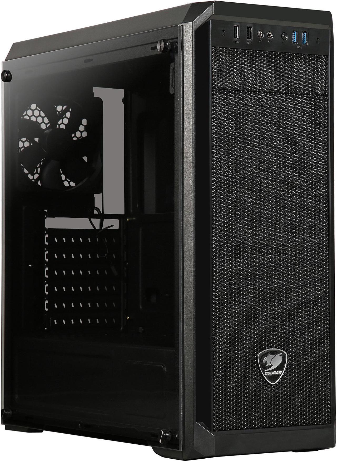 Cougar MX330-G Mid Tower Case with Full Tempered Glass Window and USB 3.0