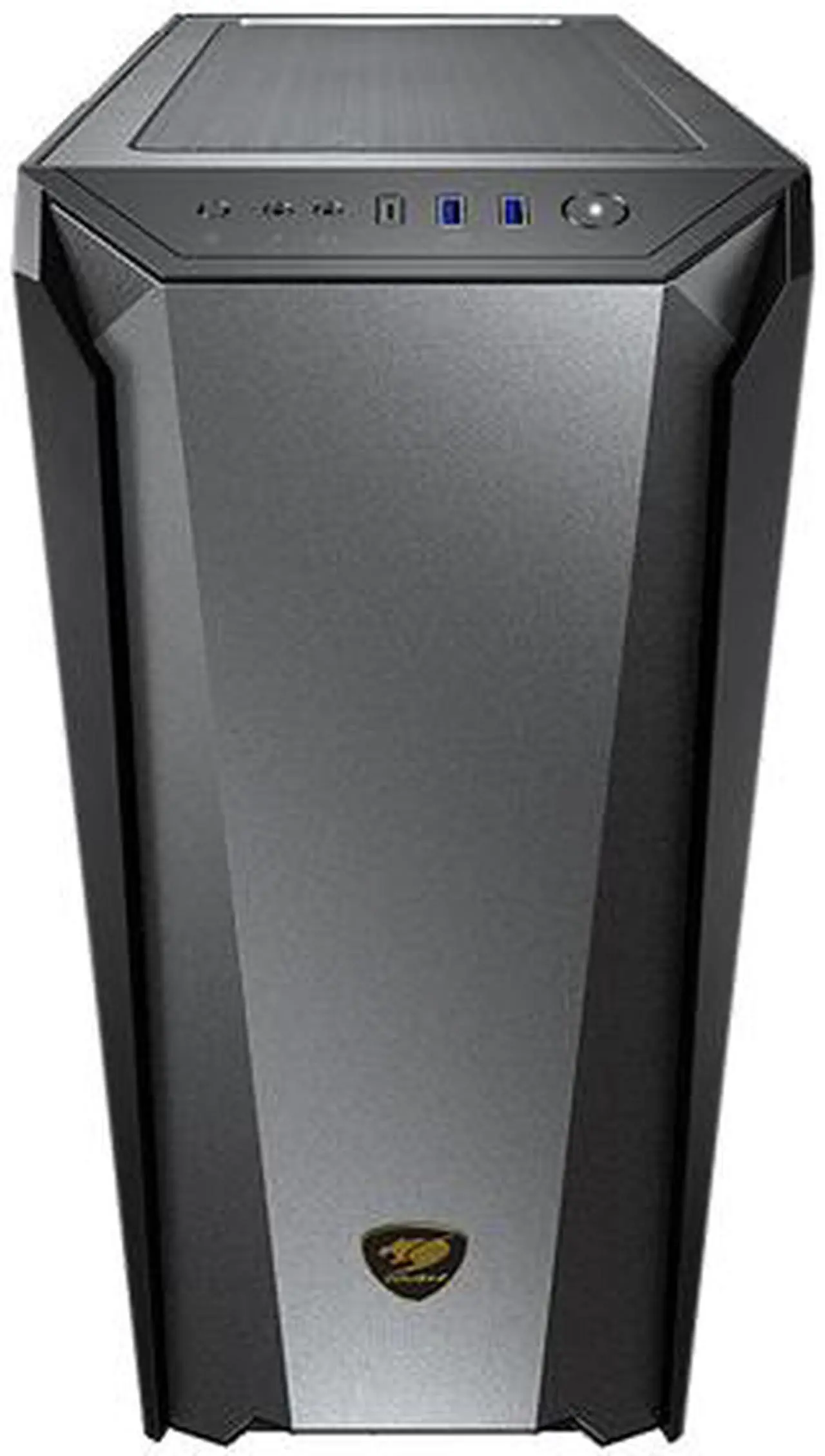 Alt view image 2 of 10 - COUGAR MX660 Iron RGB-Dark Dark Black Steel / Plastic / Tempered Glass ATX Mid Tower Computer Case with Iron Front Panel and Clear Tempered Glass Left Panel
