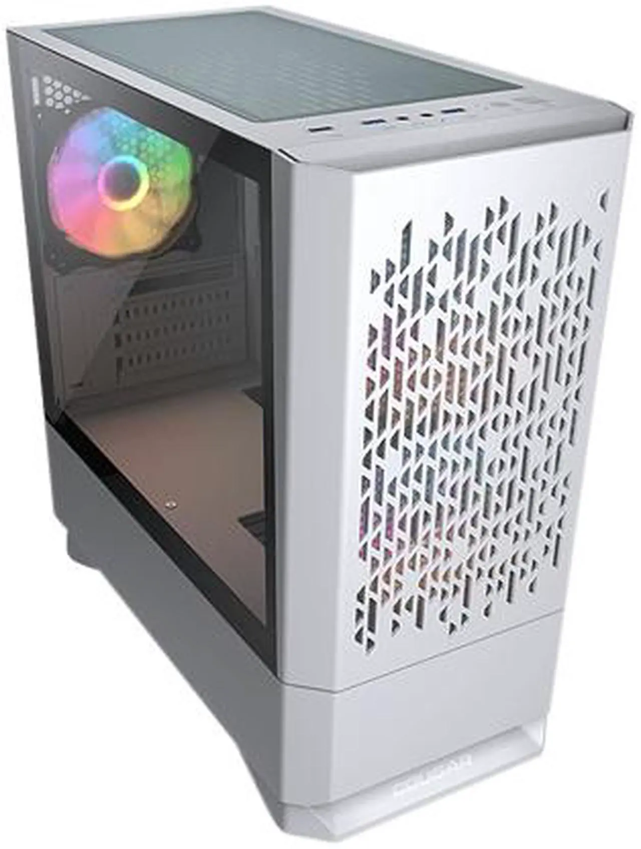 Alt view image 4 of 10 - COUGAR MG140 Air RGB White Micro ATX Tower Computer Case