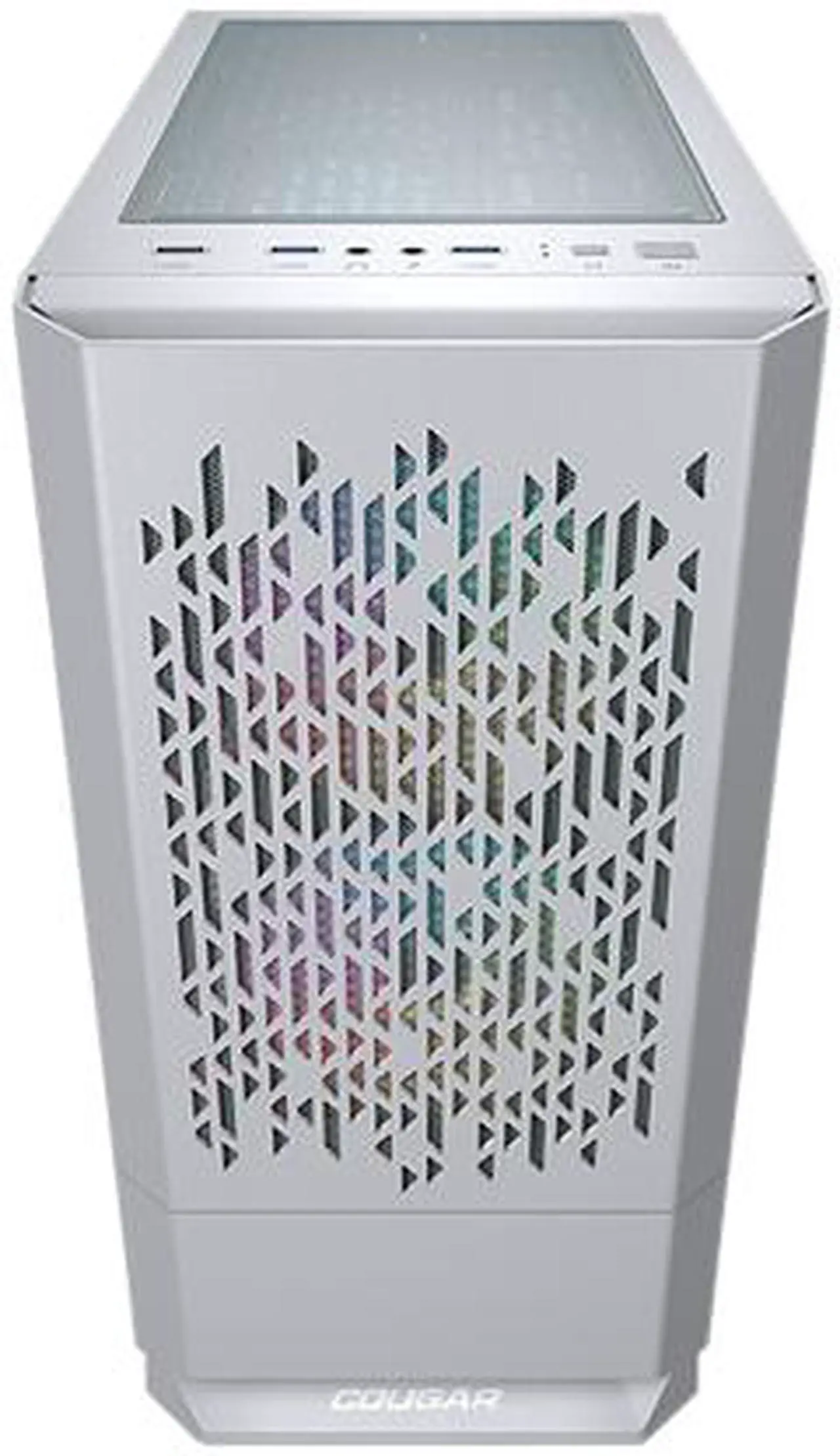 Alt view image 3 of 10 - COUGAR MG140 Air RGB White Micro ATX Tower Computer Case