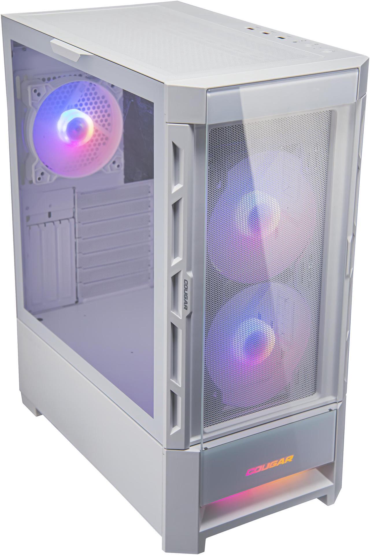 Alt view image 2 of 8 - Cougar Duoface RGB White Mid Tower Computer Cases with Glass and Mesh Front Panels included, CGR-5ZD1W-RGB