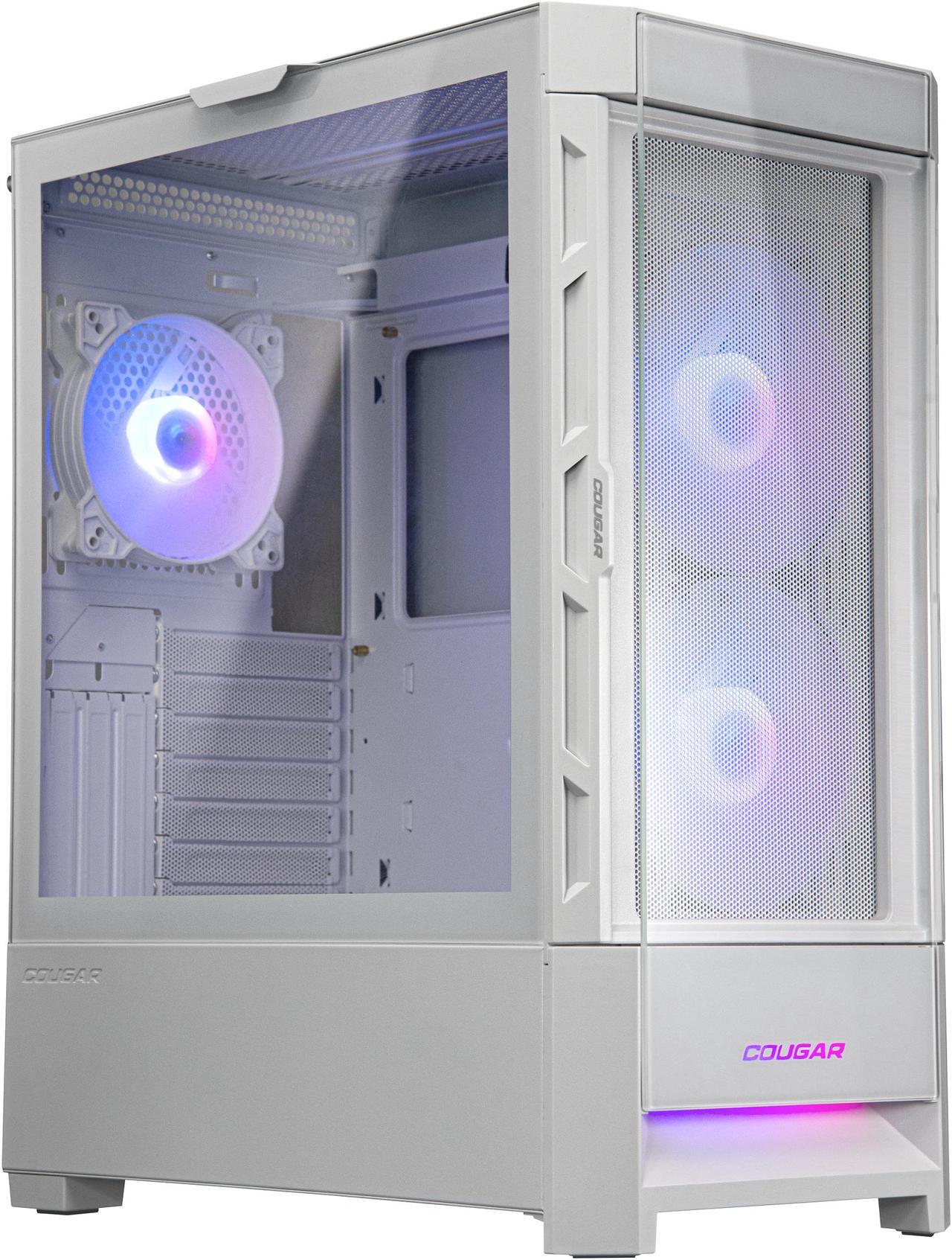 Alt view image 6 of 8 - Cougar Duoface RGB White Mid Tower Computer Cases with Glass and Mesh Front Panels included, CGR-5ZD1W-RGB