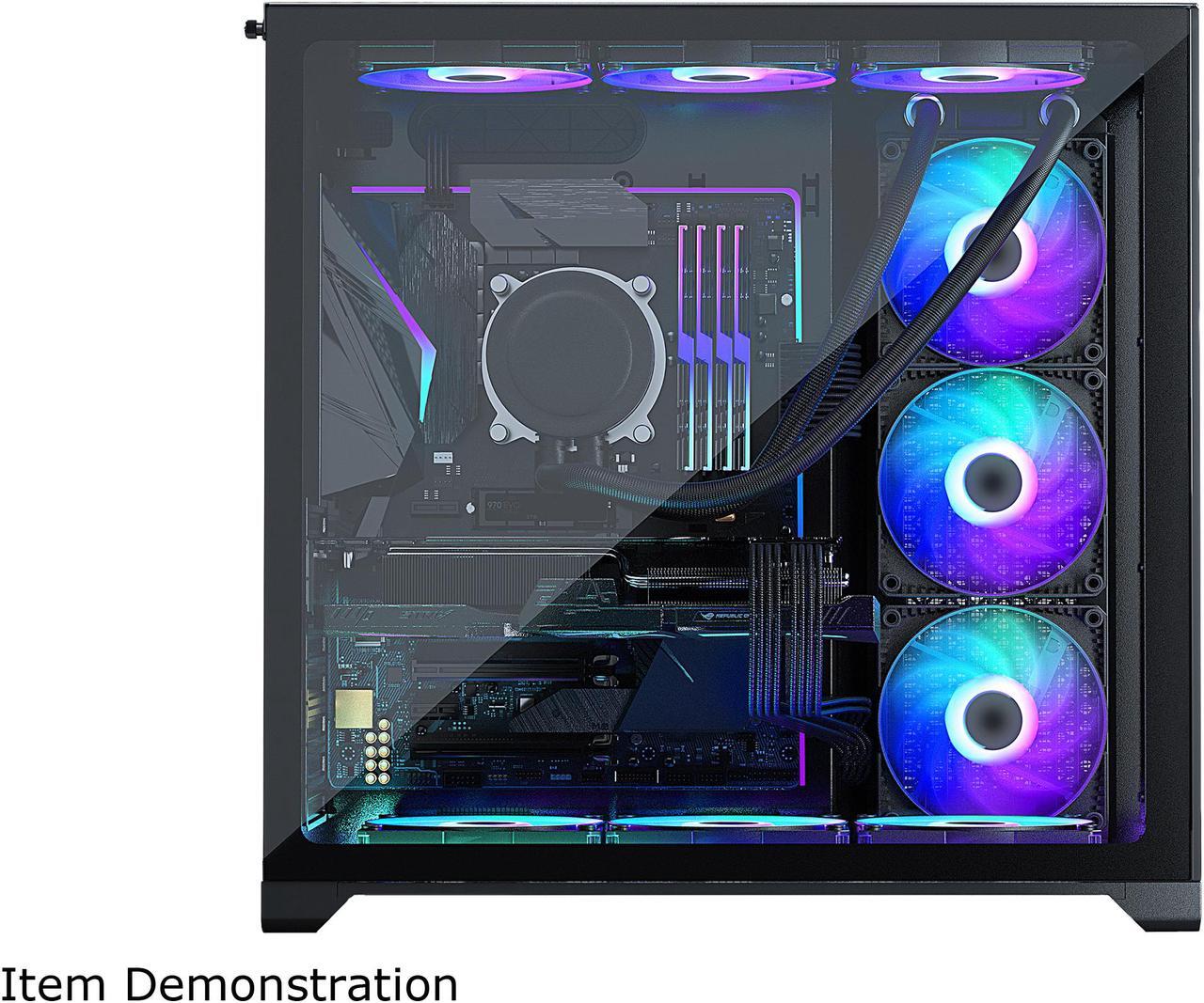 Alt view image 9 of 15 - MetallicGear NEO Qube, Dual Tempered Glass Design, Dual Chamber ATX Mid-Tower, Digital-RGB Lighting, Dual System Support, Black