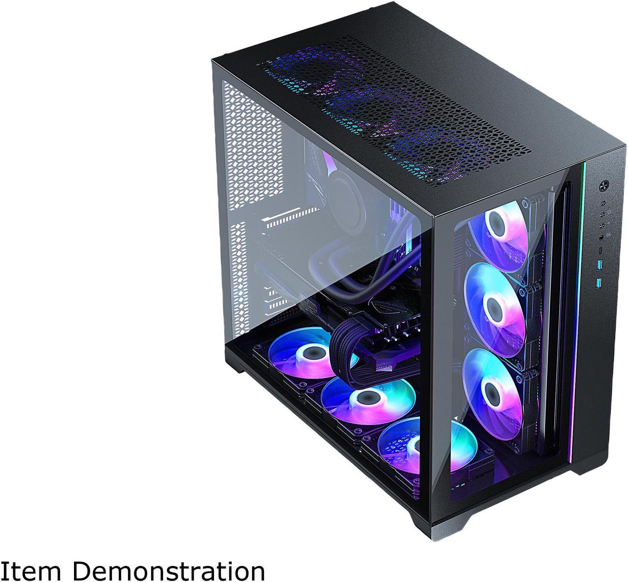 Alt view image 12 of 15 - MetallicGear NEO Qube, Dual Tempered Glass Design, Dual Chamber ATX Mid-Tower, Digital-RGB Lighting, Dual System Support, Black
