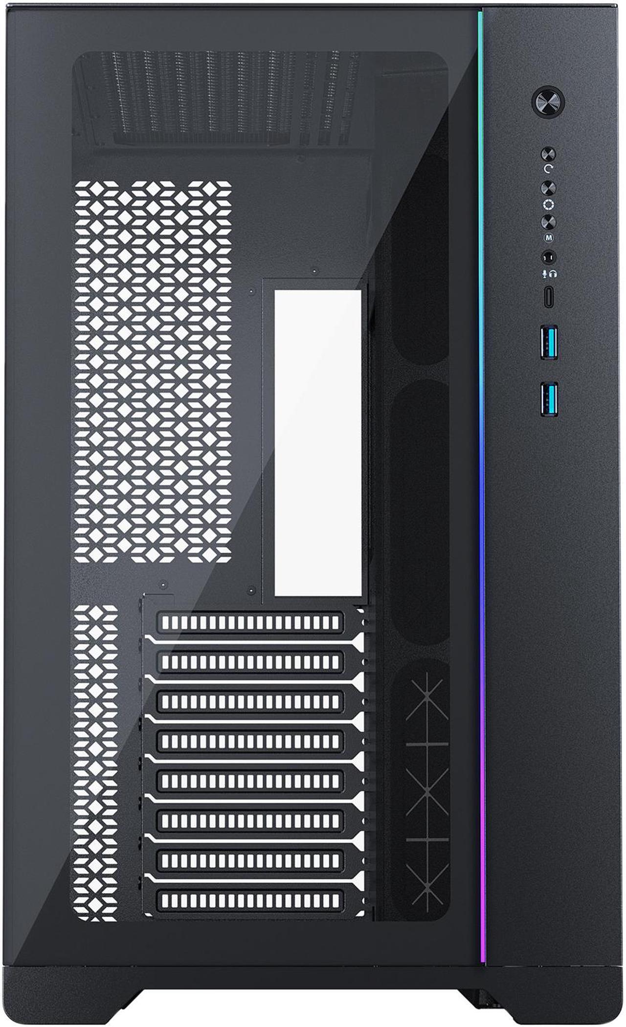 Alt view image 3 of 15 - MetallicGear NEO Qube, Dual Tempered Glass Design, Dual Chamber ATX Mid-Tower, Digital-RGB Lighting, Dual System Support, Black