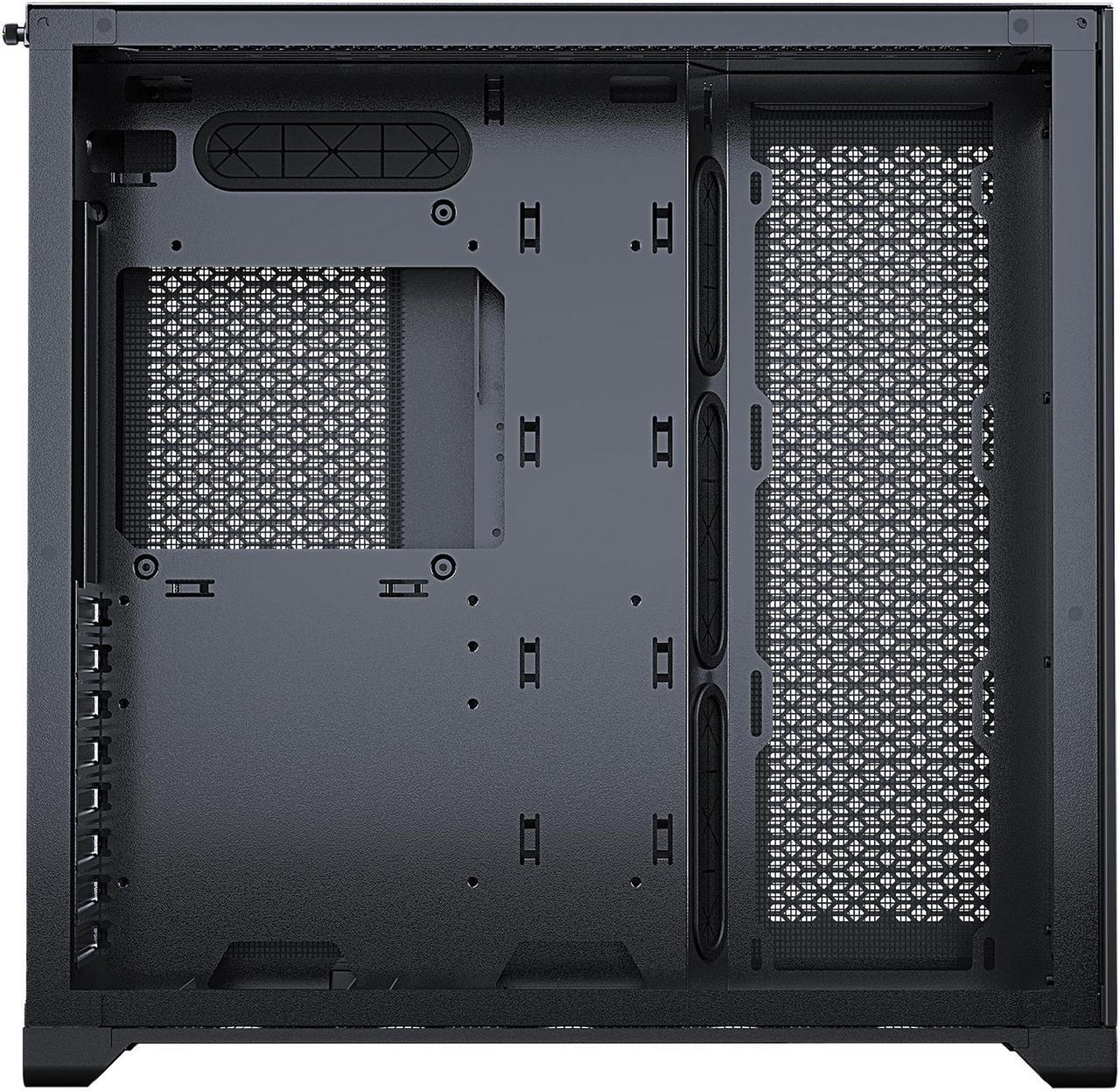 Alt view image 7 of 15 - MetallicGear NEO Qube, Dual Tempered Glass Design, Dual Chamber ATX Mid-Tower, Digital-RGB Lighting, Dual System Support, Black